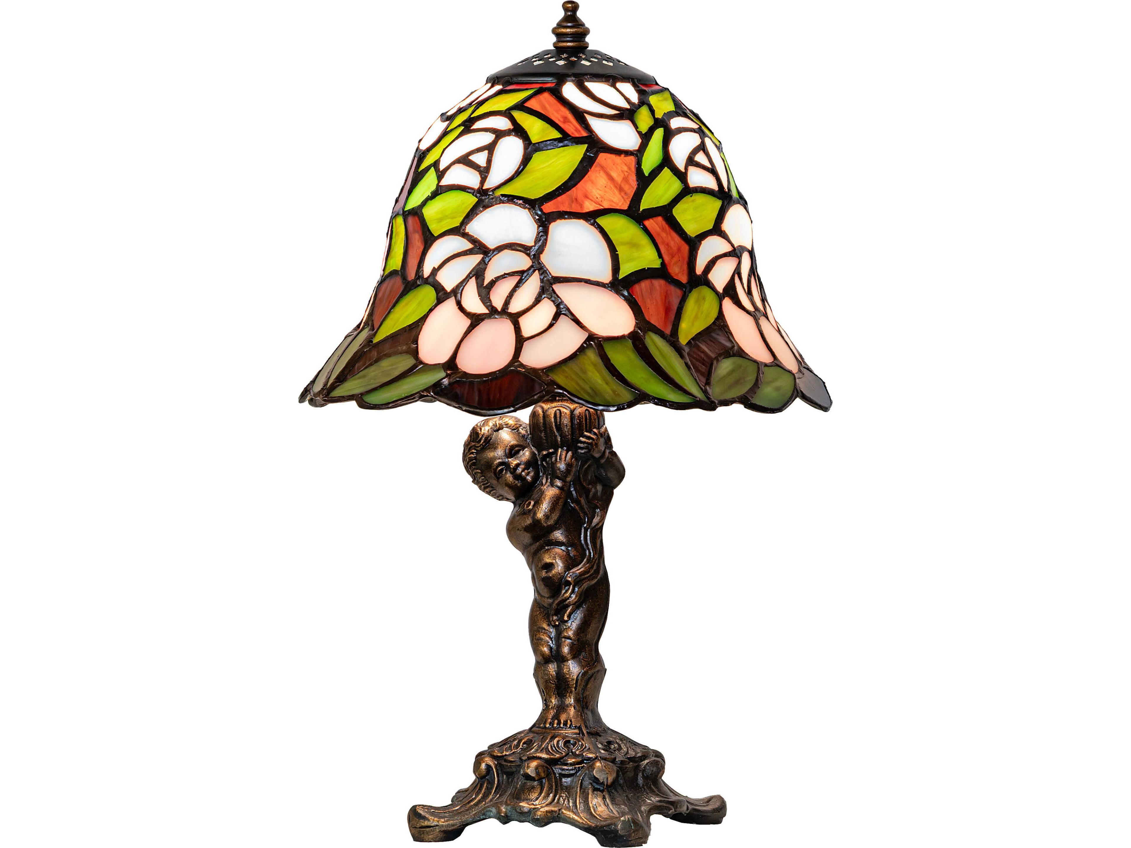 Meyda Begonia Bronze Traditional Table Lamp