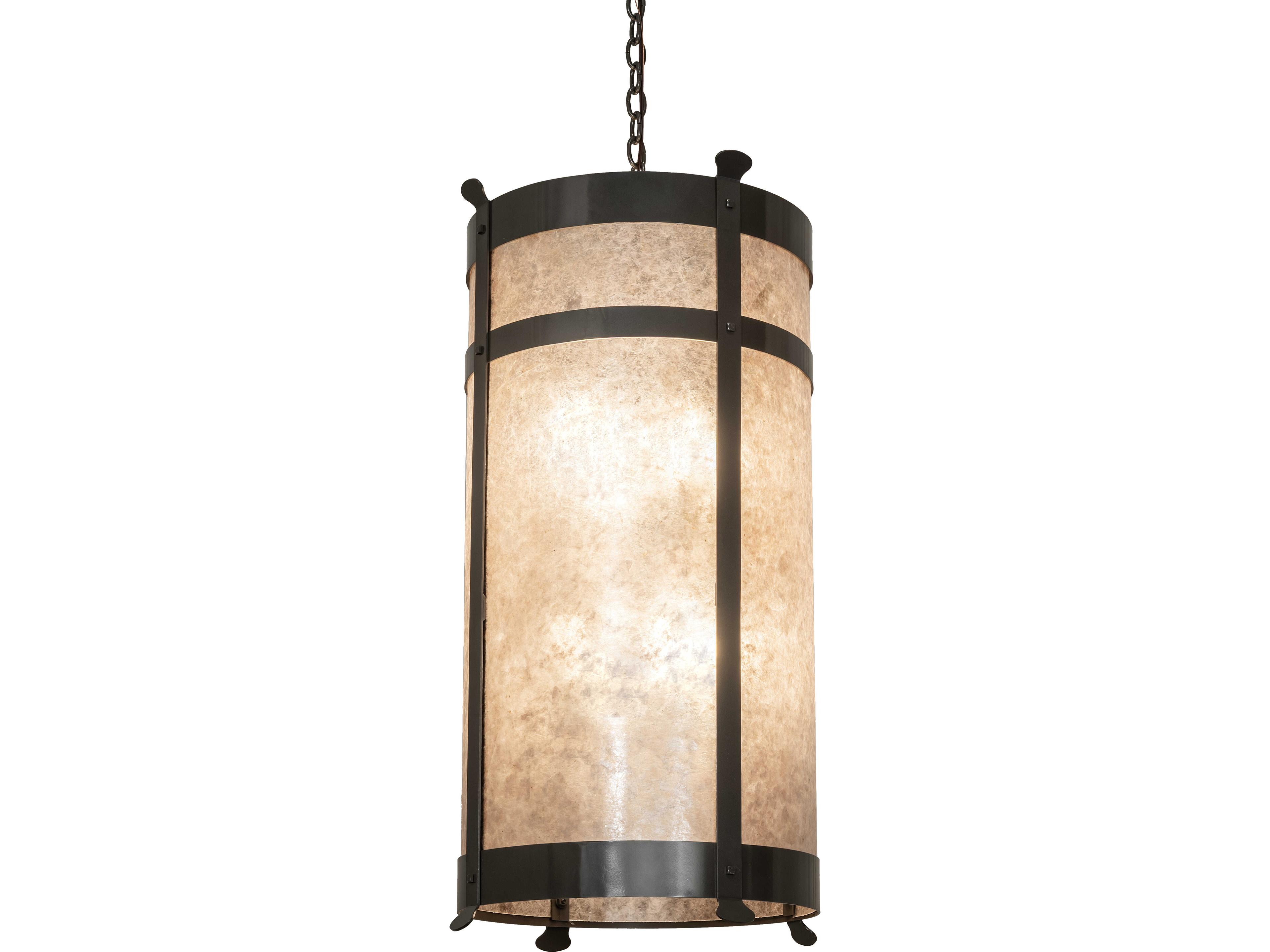 Meyda Beartooth 12-Light Silver Mica Bronze Traditional Pendant