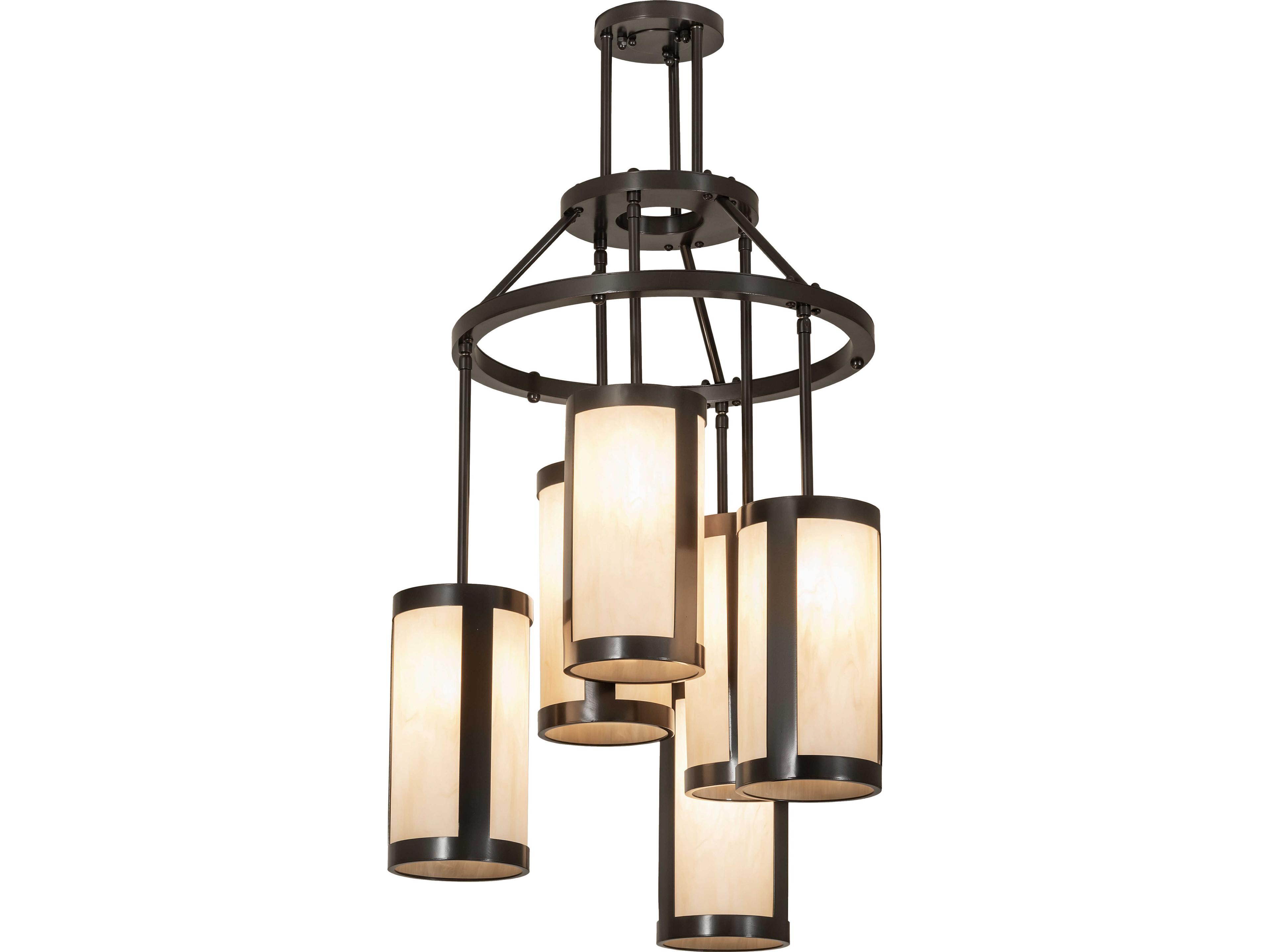 Meyda Cartier 6-Light Sahara Taupe Idalight Bronze Traditional Pendant