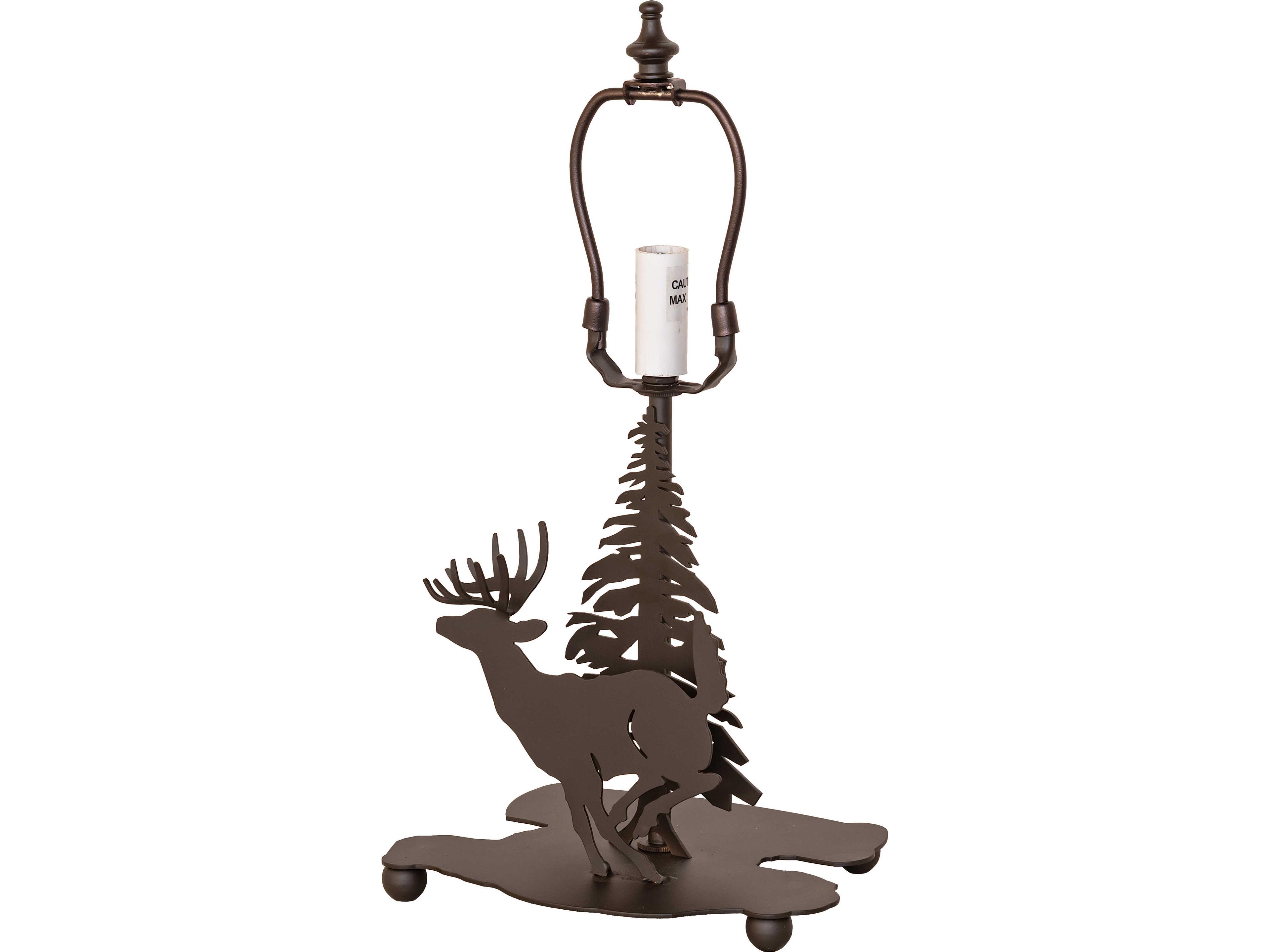 Meyda Lone Deer Oil Rubbed Bronze 1-Light Table Lamp