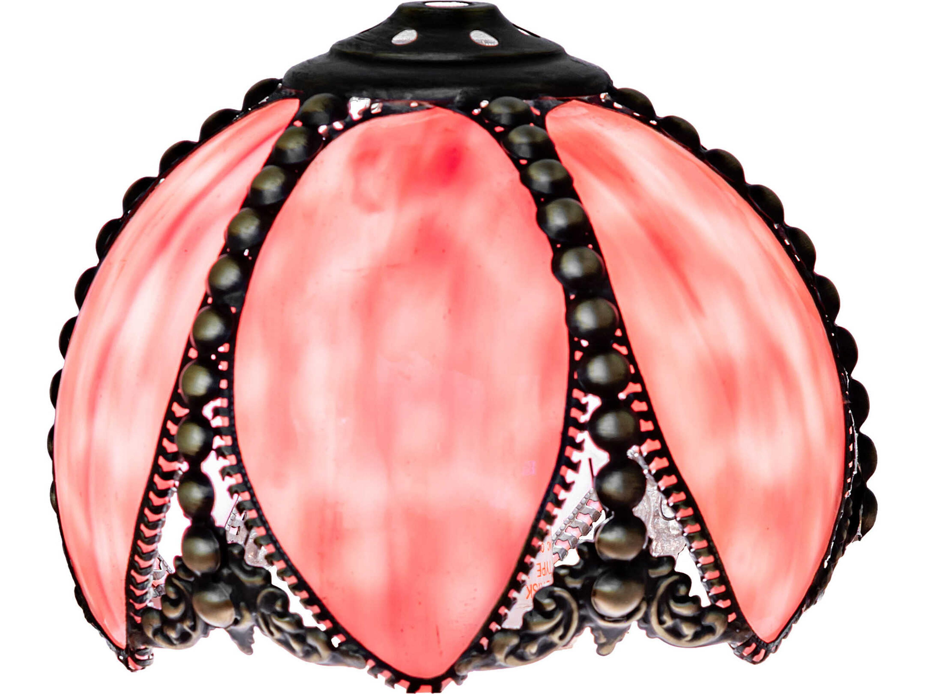 Meyda Petal Bud Pink Art Glass