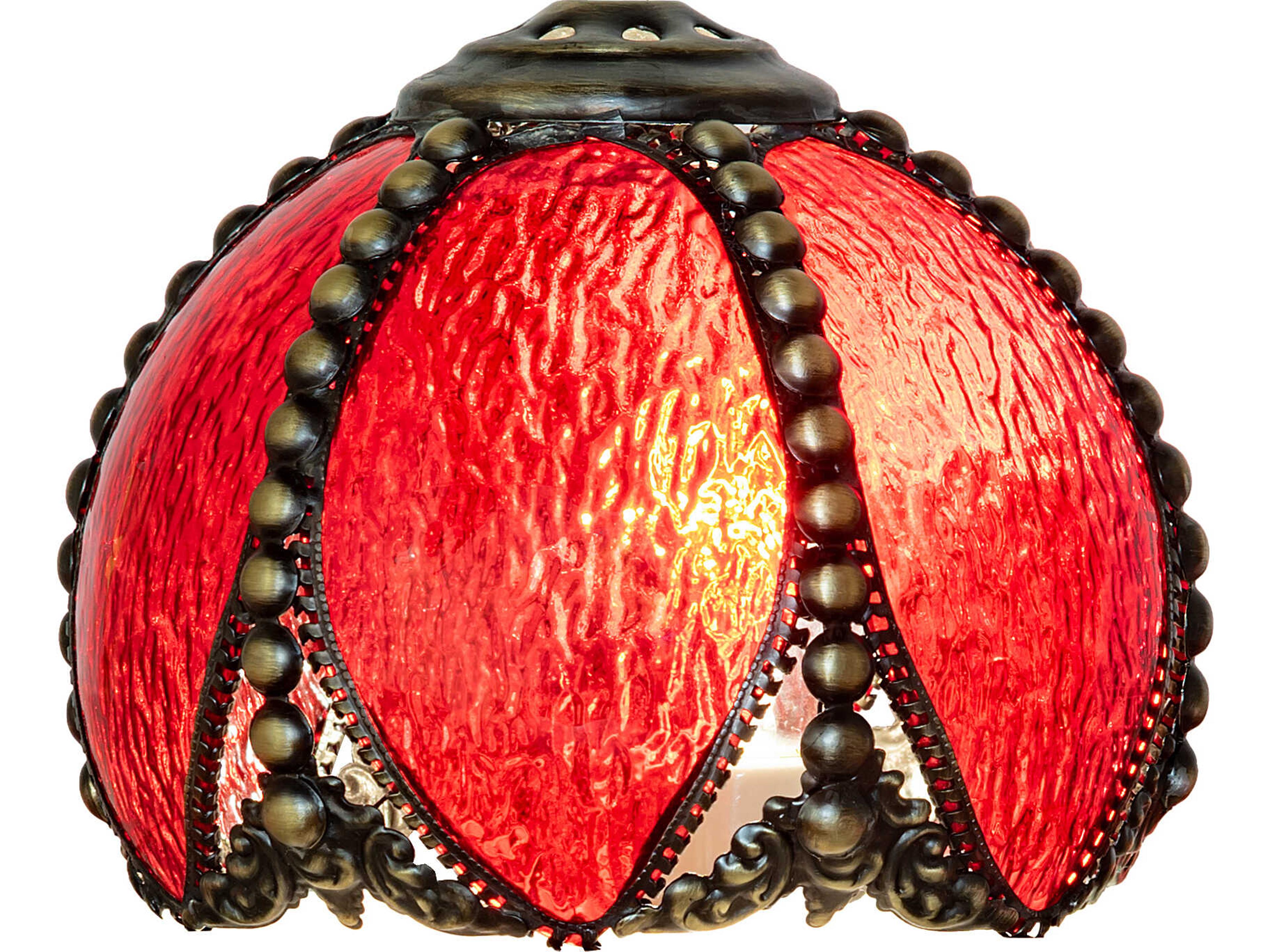 Meyda Petal Bud Red Cathedral Glass