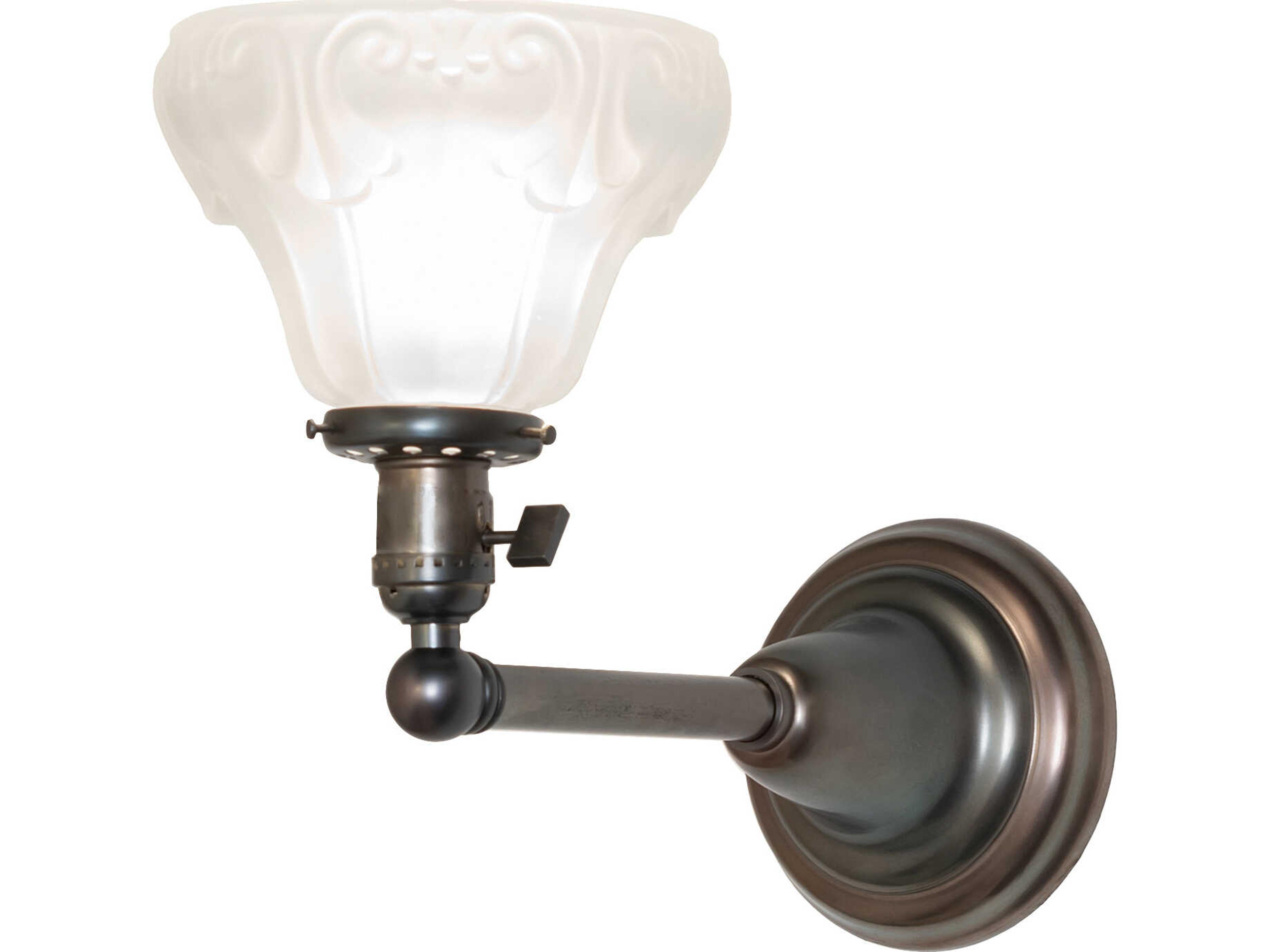 Meyda Revival 1-Light Bronze Traditional Wall Sconce