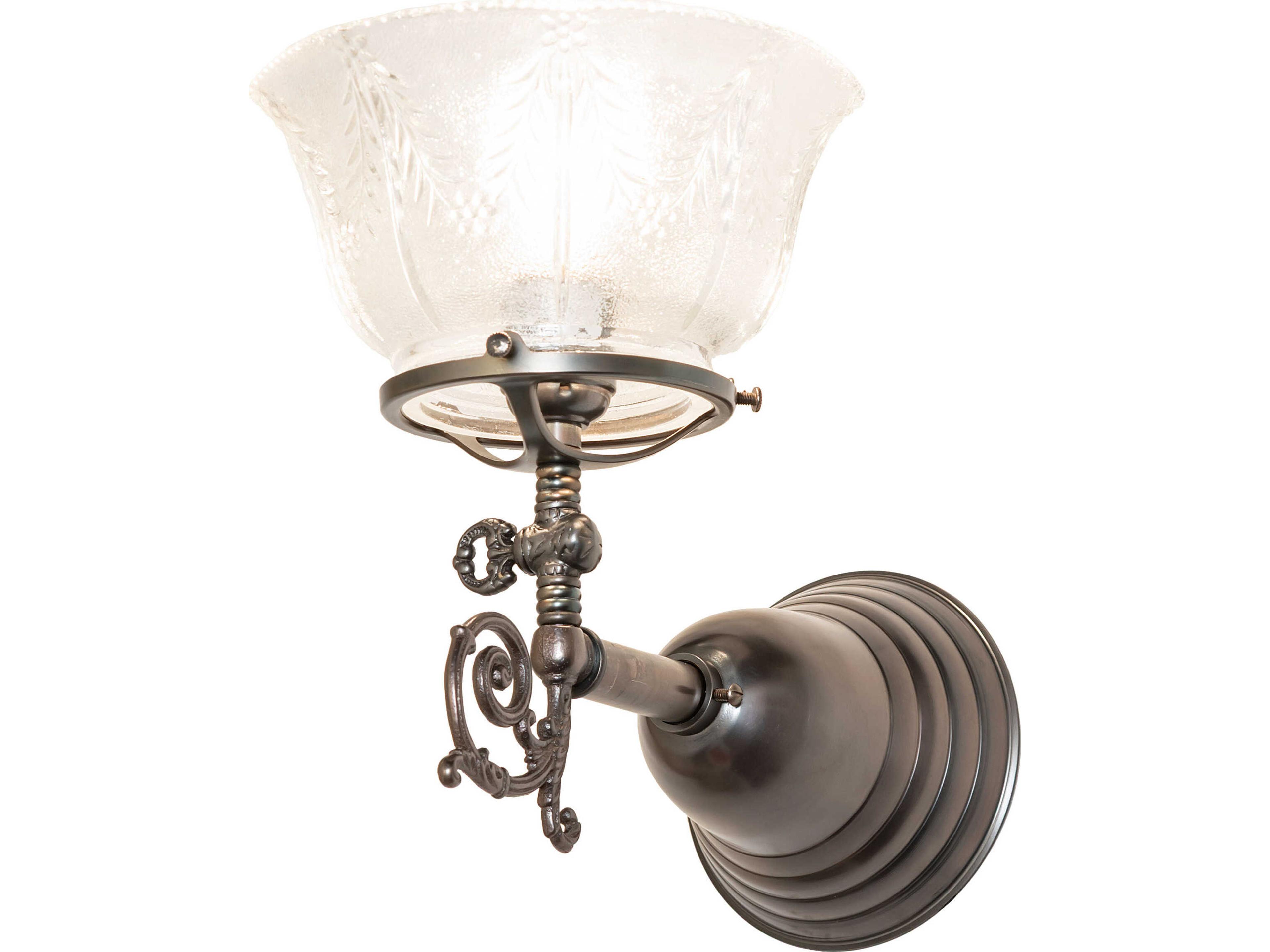Meyda Revival 1-Light Bronze Traditional Wall Sconce