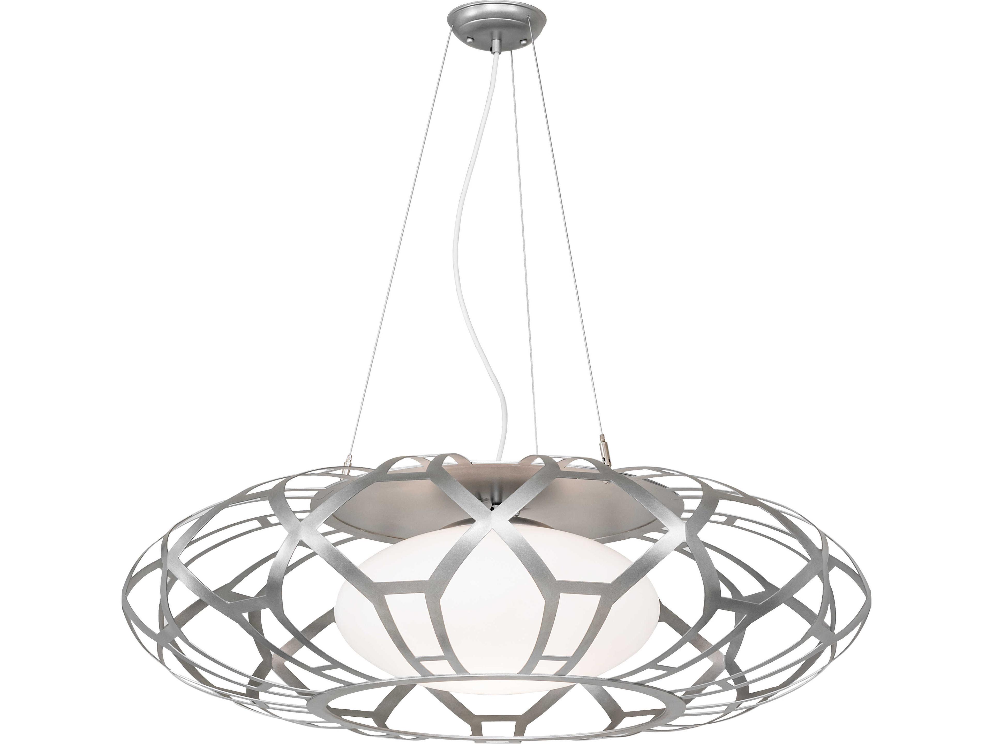 Meyda Margo Mizner 1-Light Statuario Idalight Silver Pendant