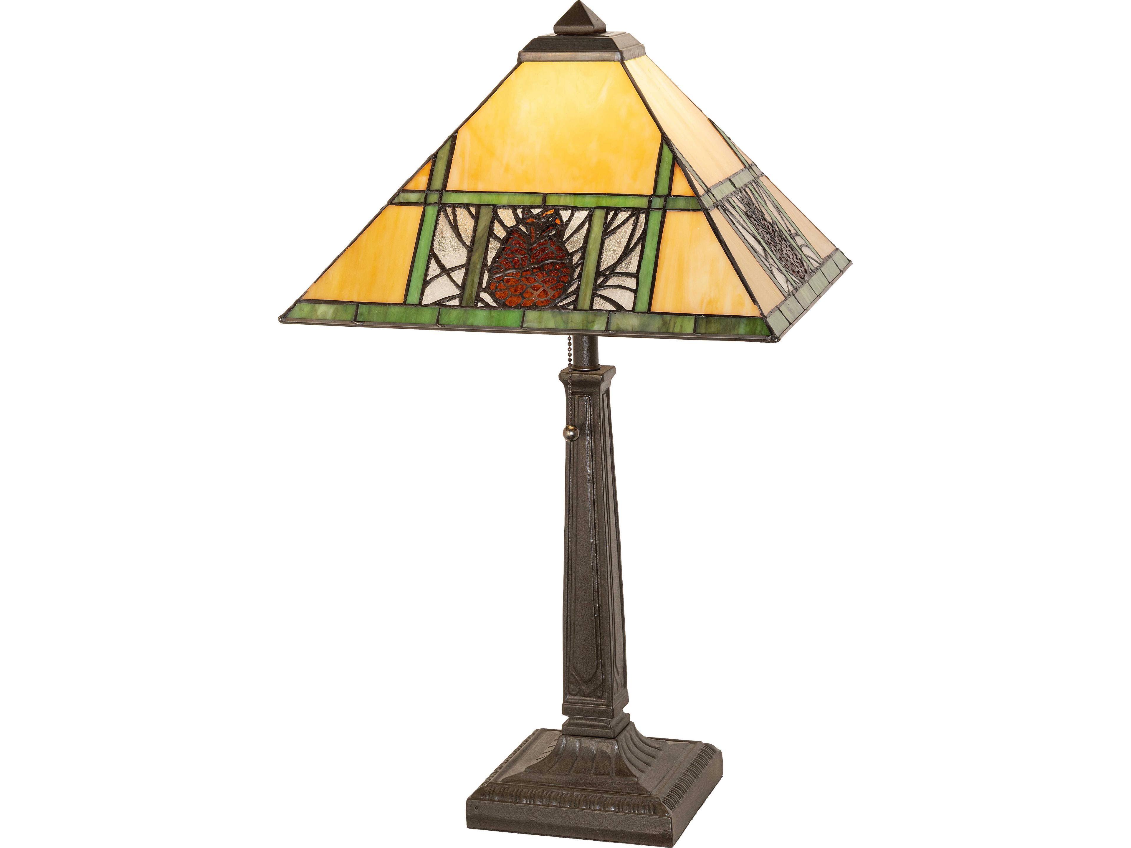 Meyda Pinecone Ridge Bronze Traditional Table Lamp