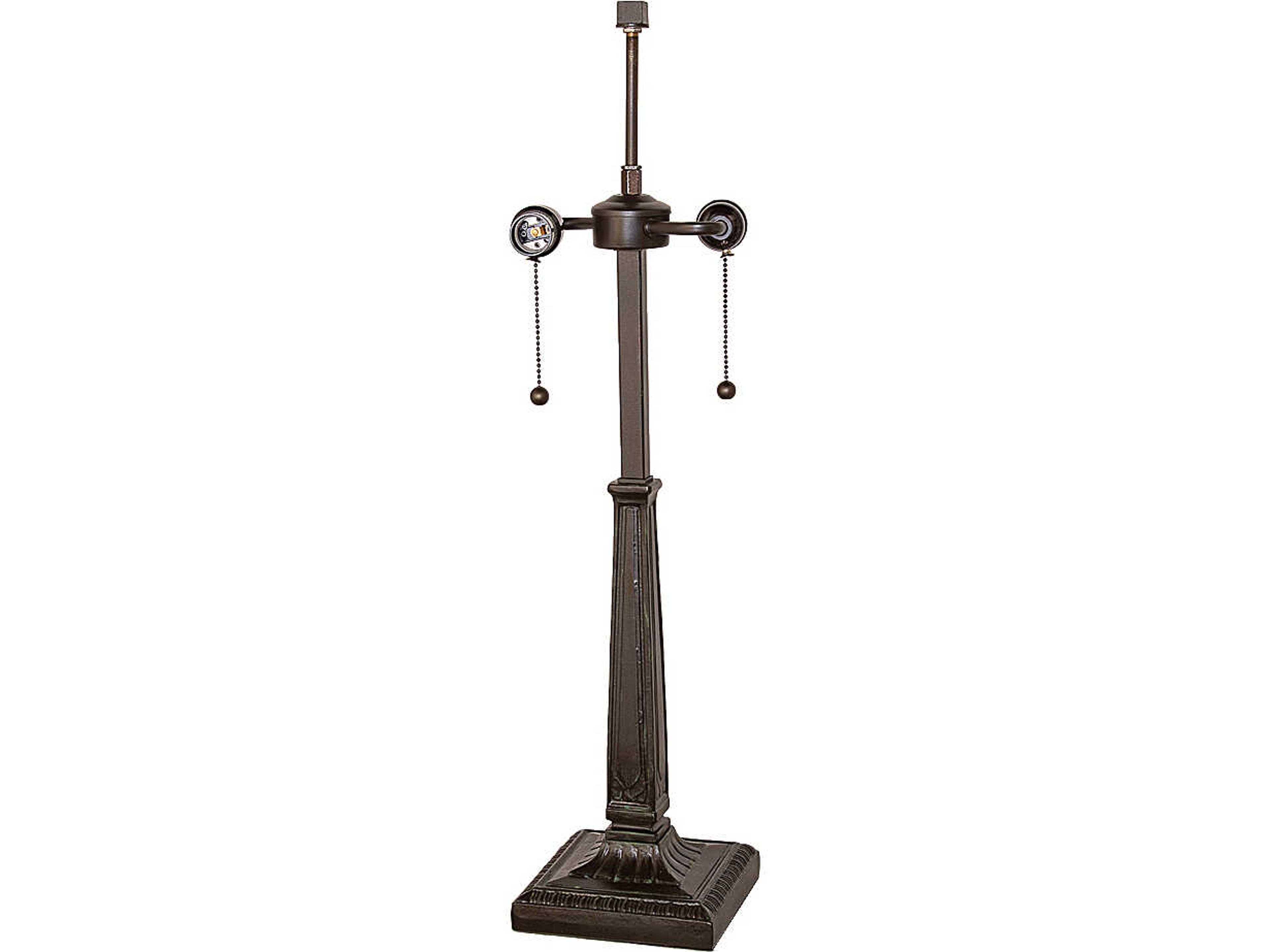 Meyda Deco Verdigris Mahogany Bronze 2-Light Buffet Lamp