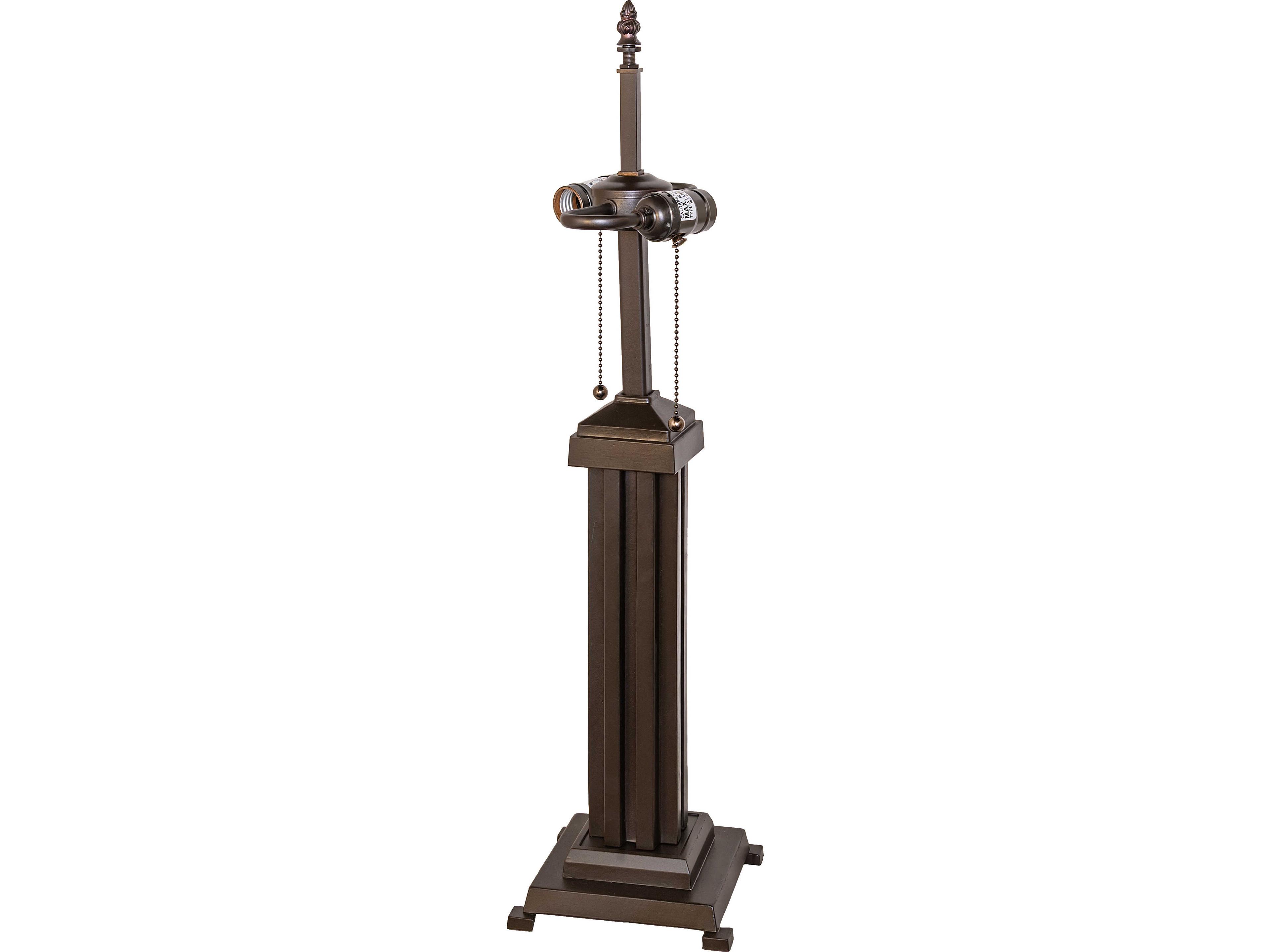 Meyda Mission Mahogany Bronze 2-Light Buffet Lamp