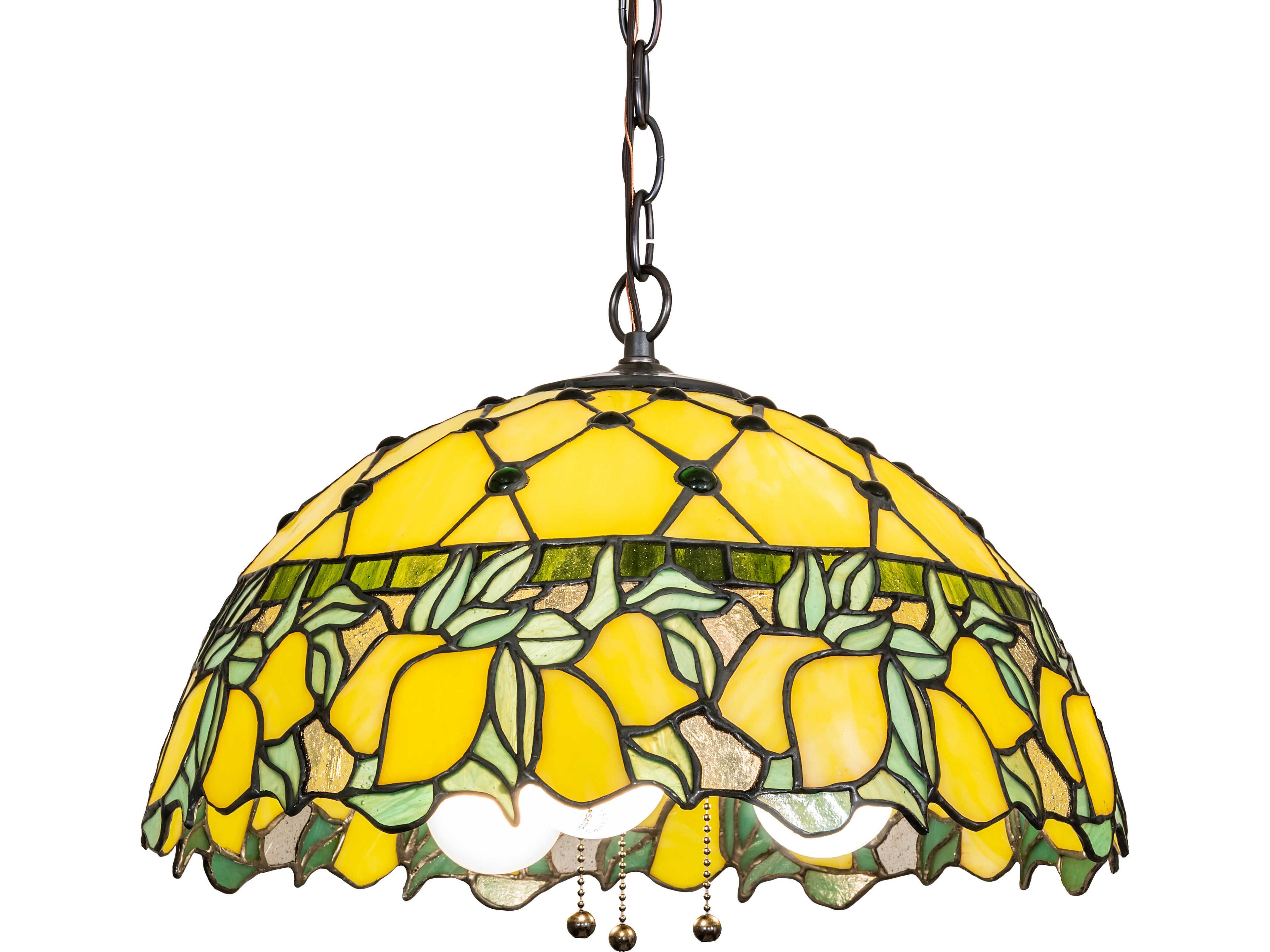 Meyda Lemons 3-Light Yellow Pendant