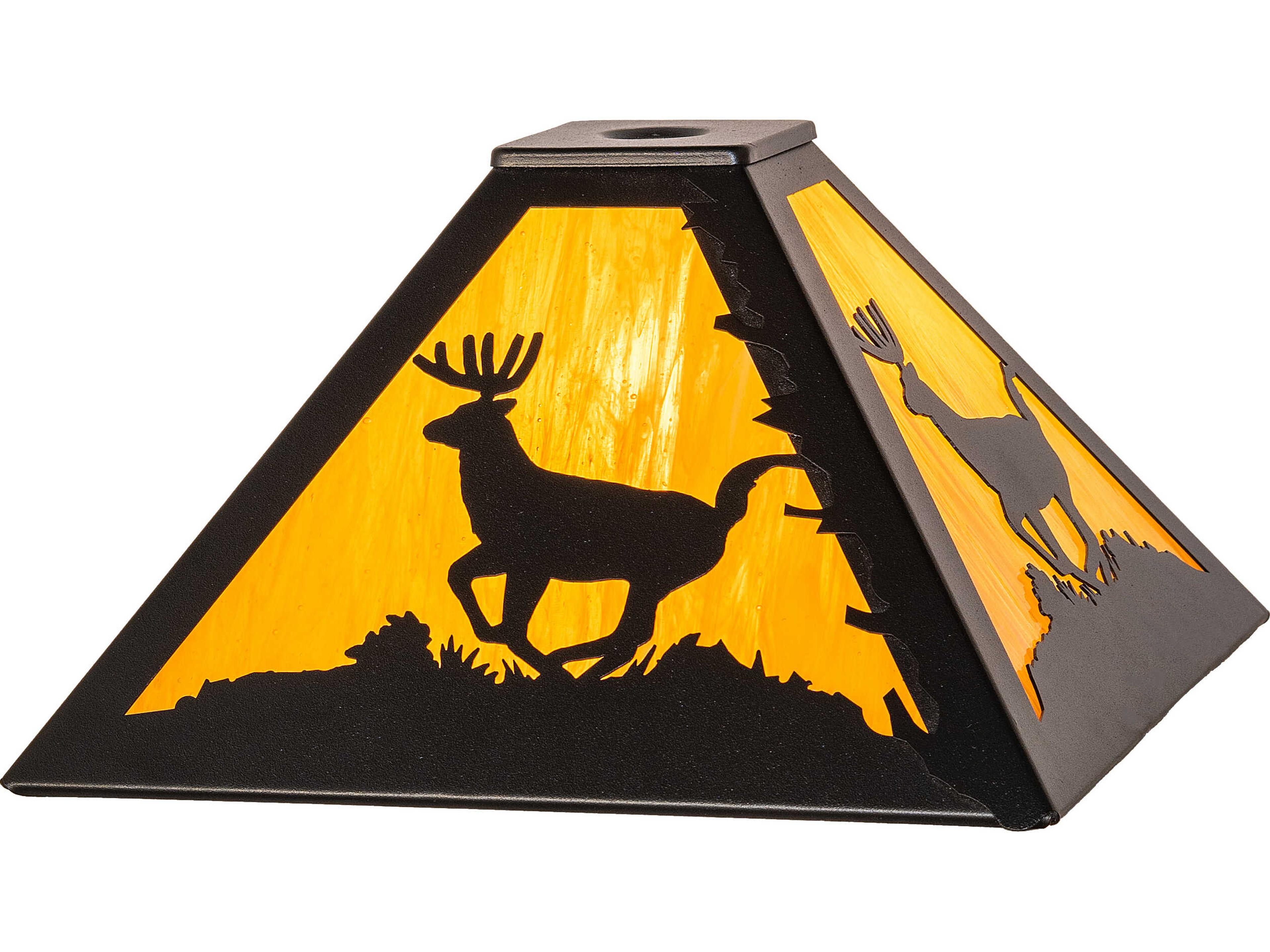 Meyda Lone Deer Honey Amber Glass