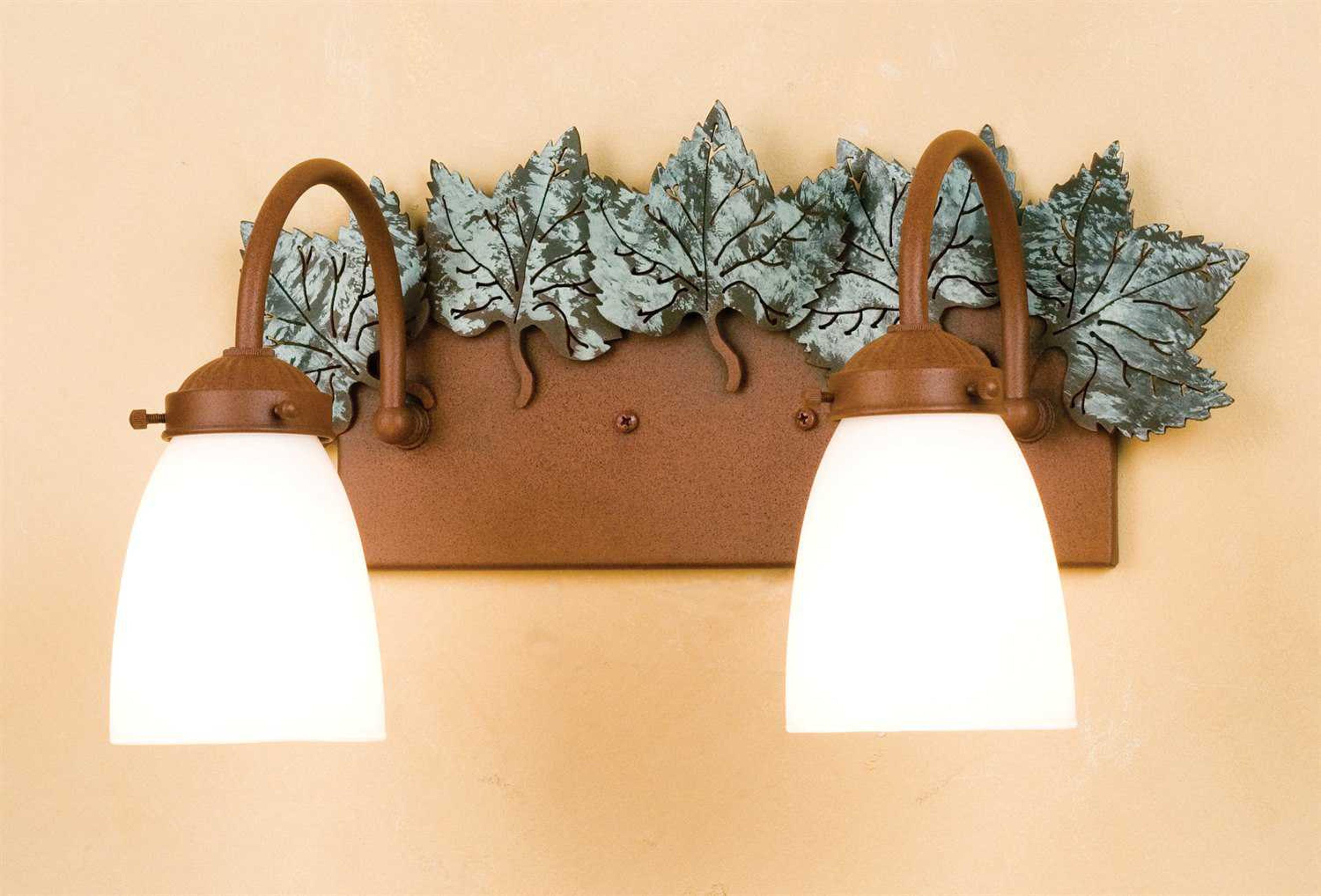 Meyda Maple Leaf 2-Light Copper Vanity Light