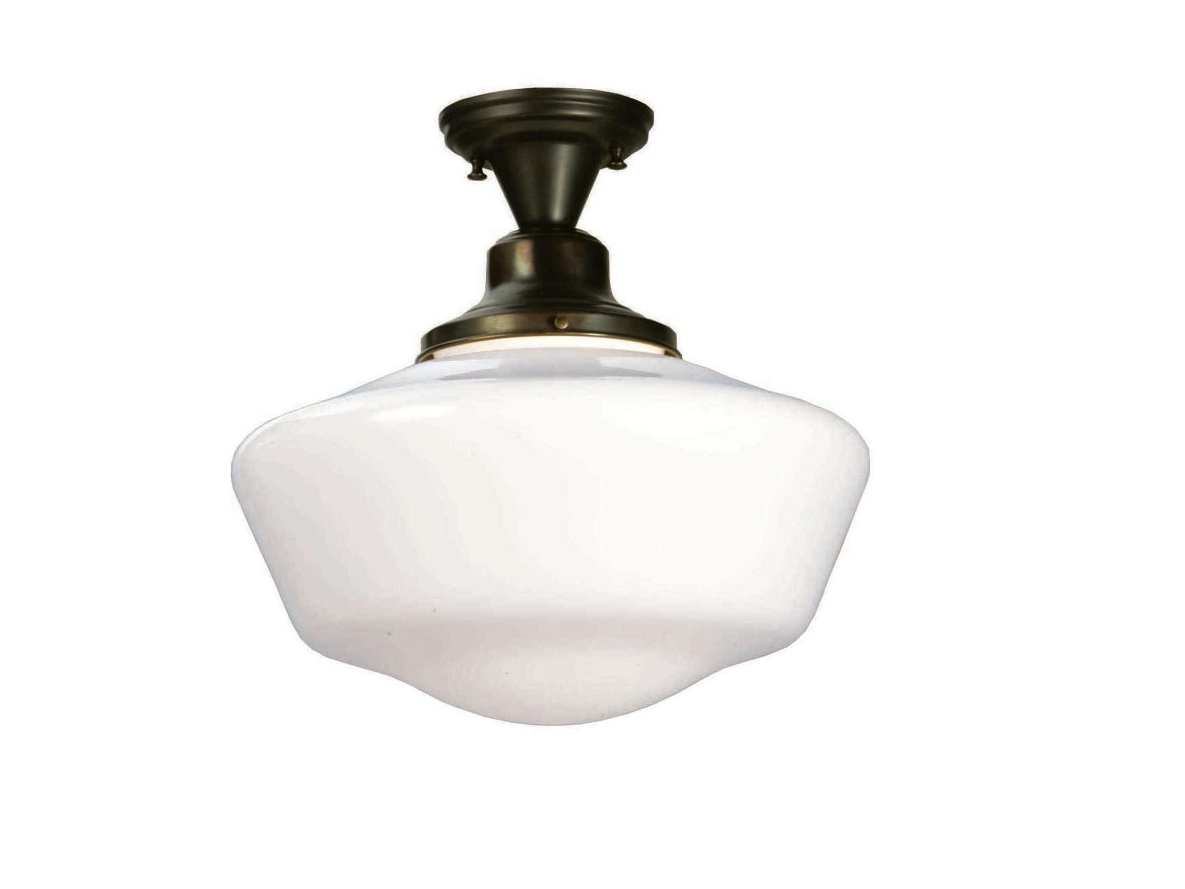 Meyda Revival 1-Light Brown Semi Flush Mount