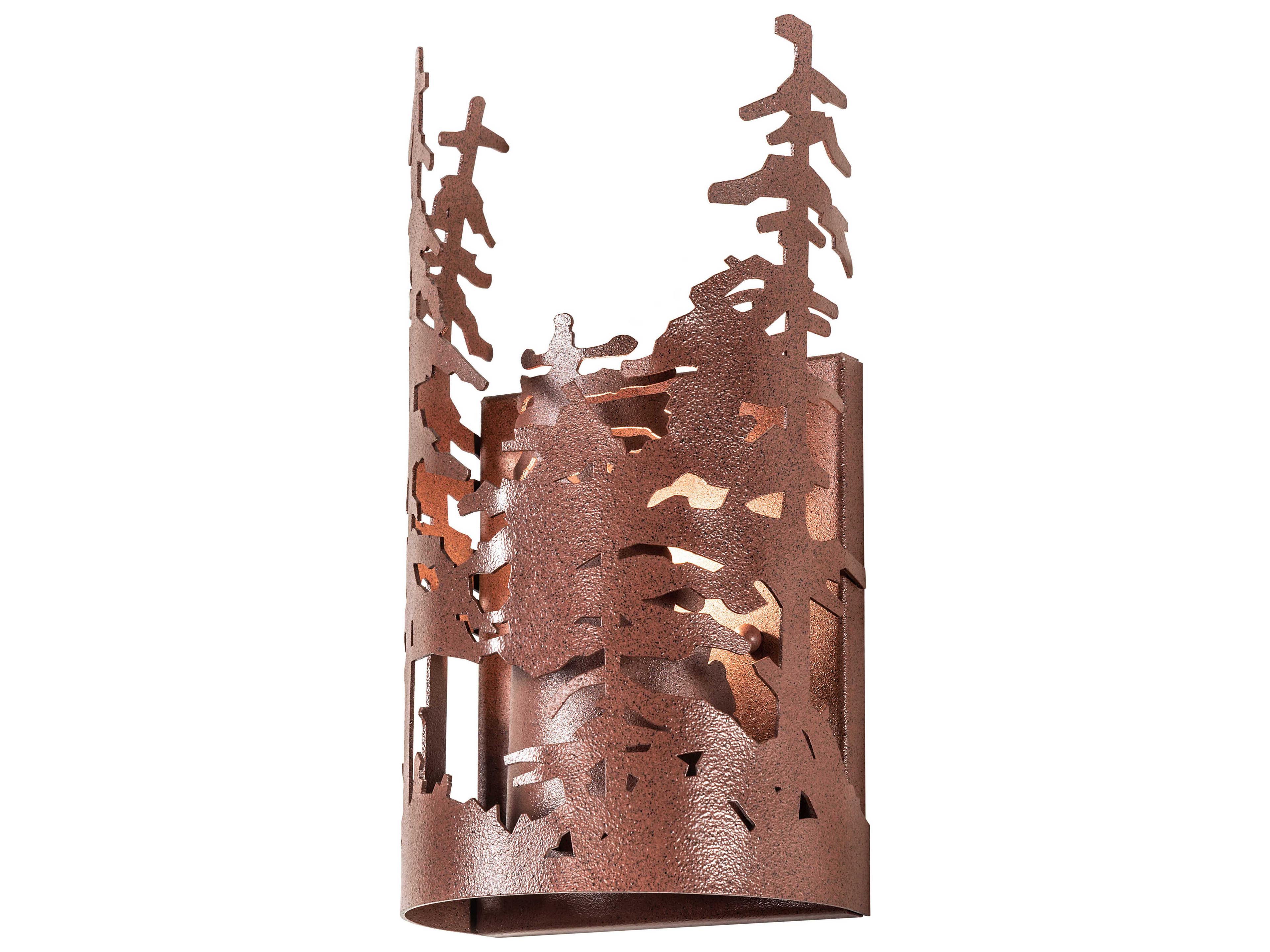 Meyda Pines 1-Light Rust Brown Wall Sconce