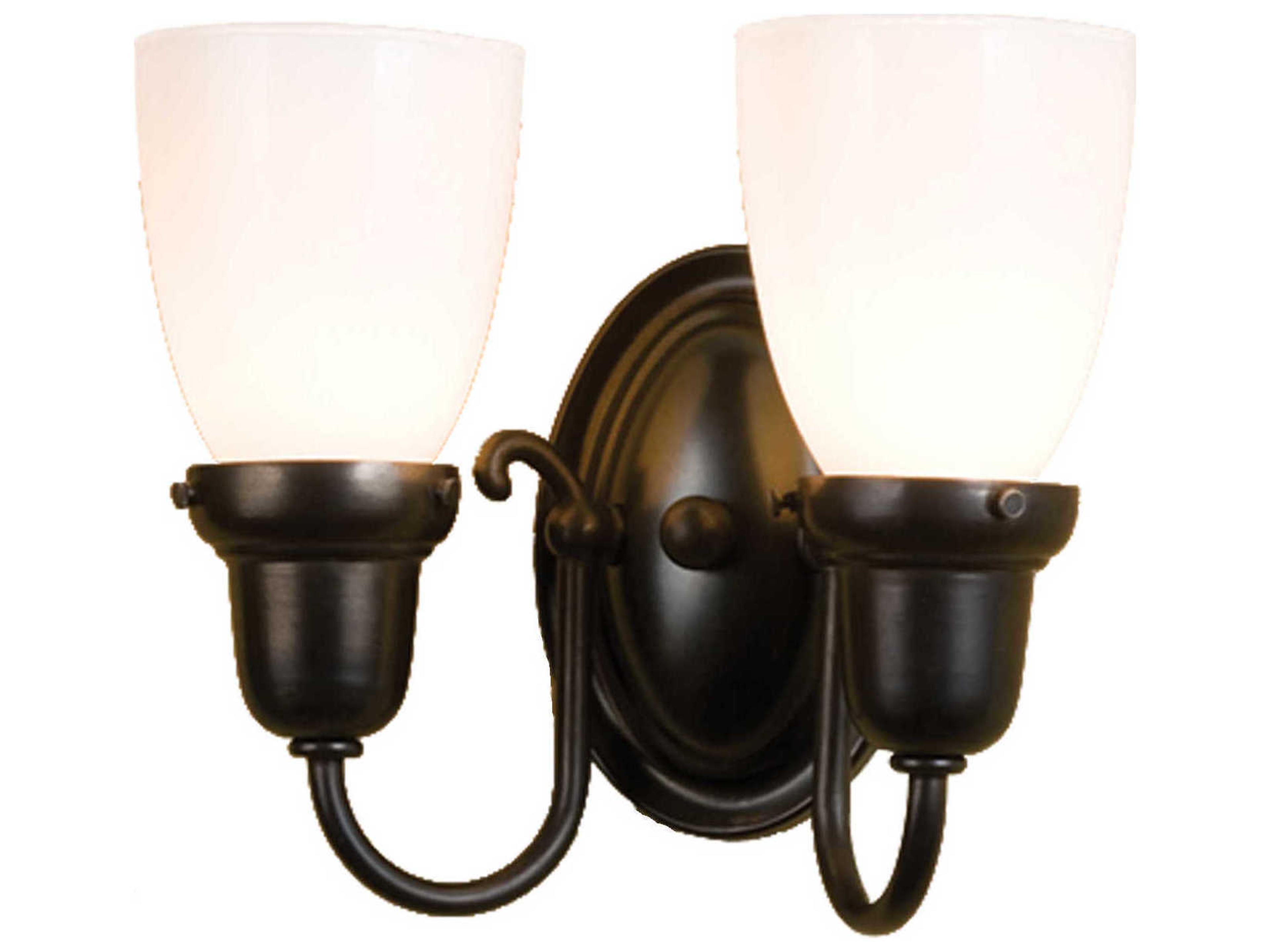 Meyda Saratoga 2-Light Bronze Traditional Vanity Light