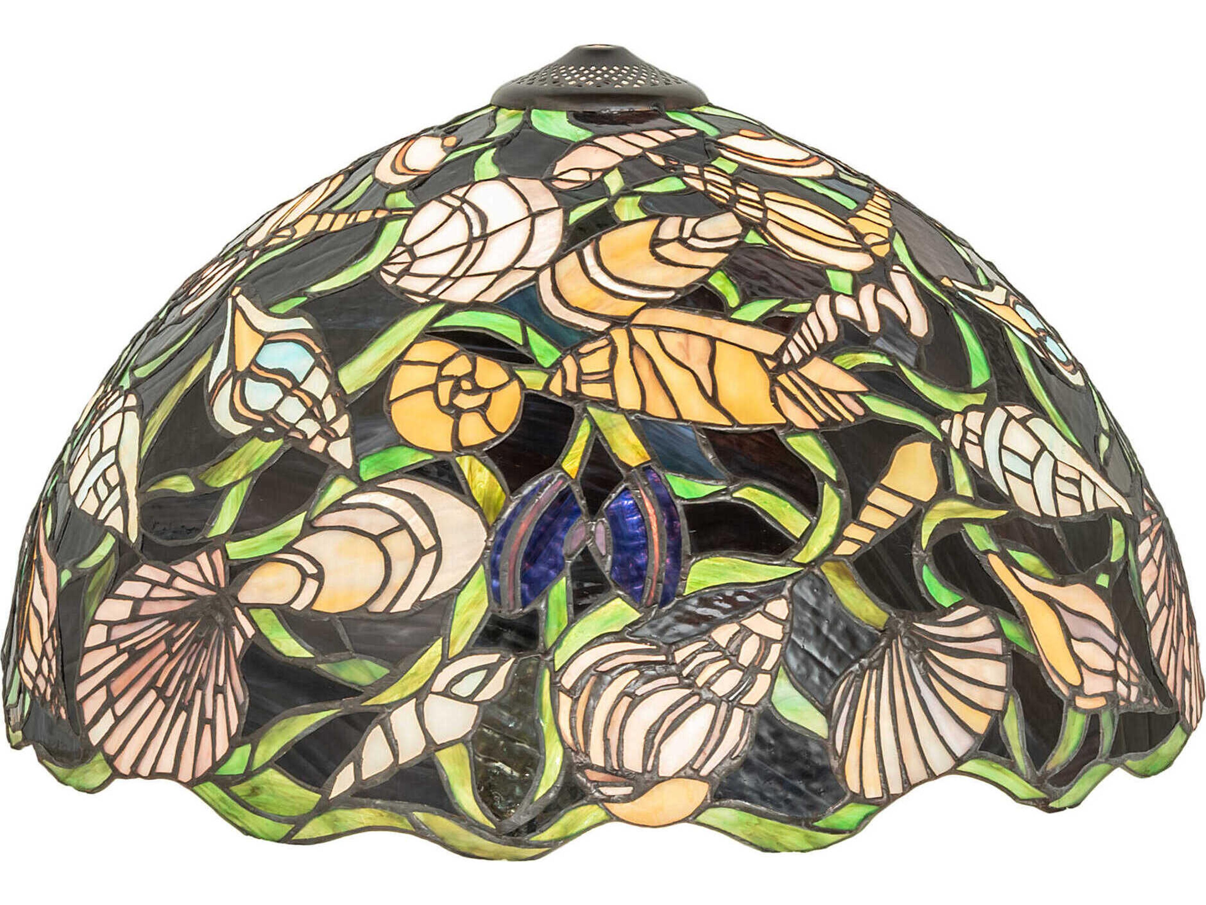 Meyda 20" Amber / Green Beige Glass Shade