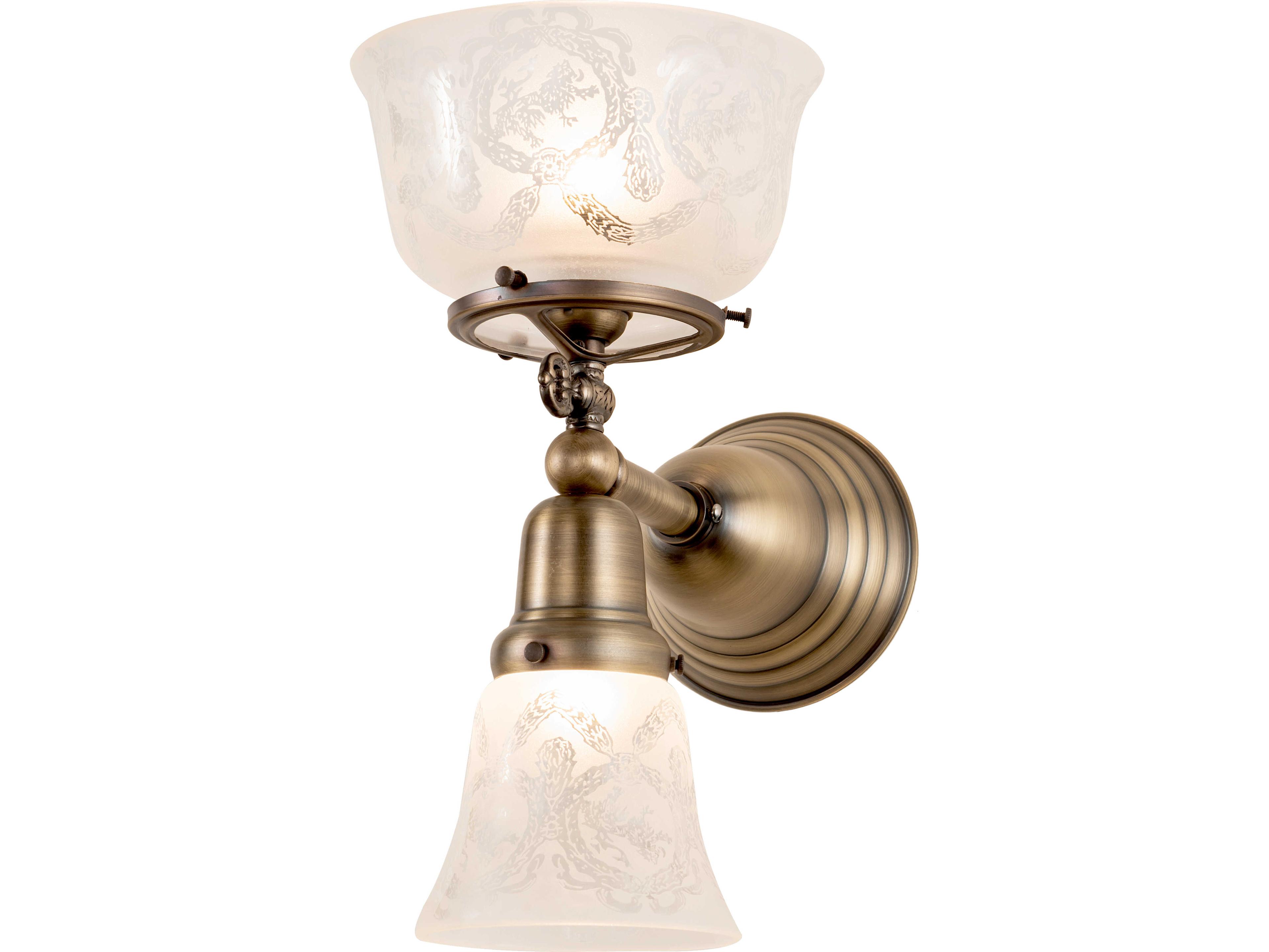 Meyda Revival 2-Light Brass Traditional Wall Sconce