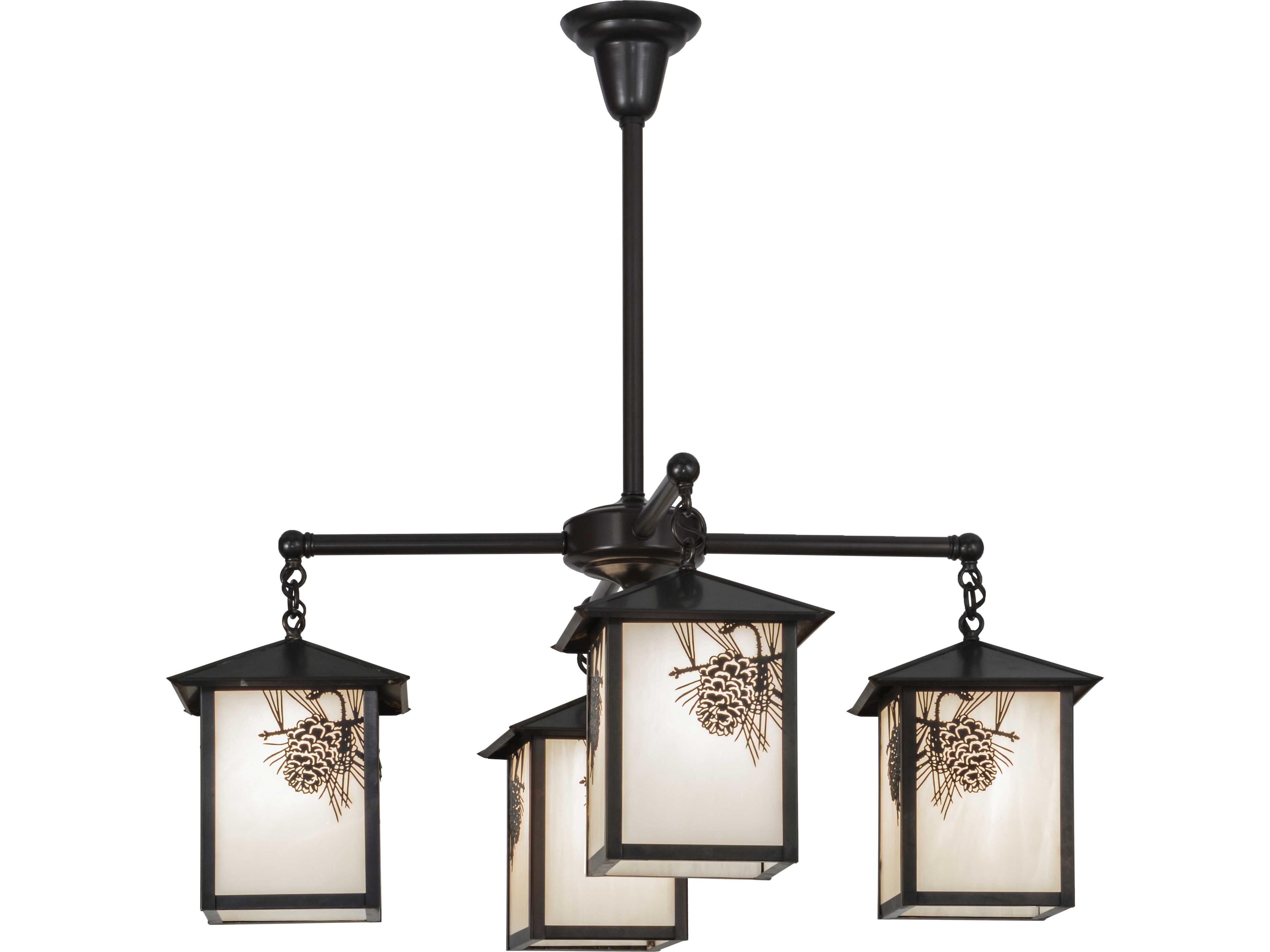 Meyda Seneca 4-Light Brown Traditional Chandelier
