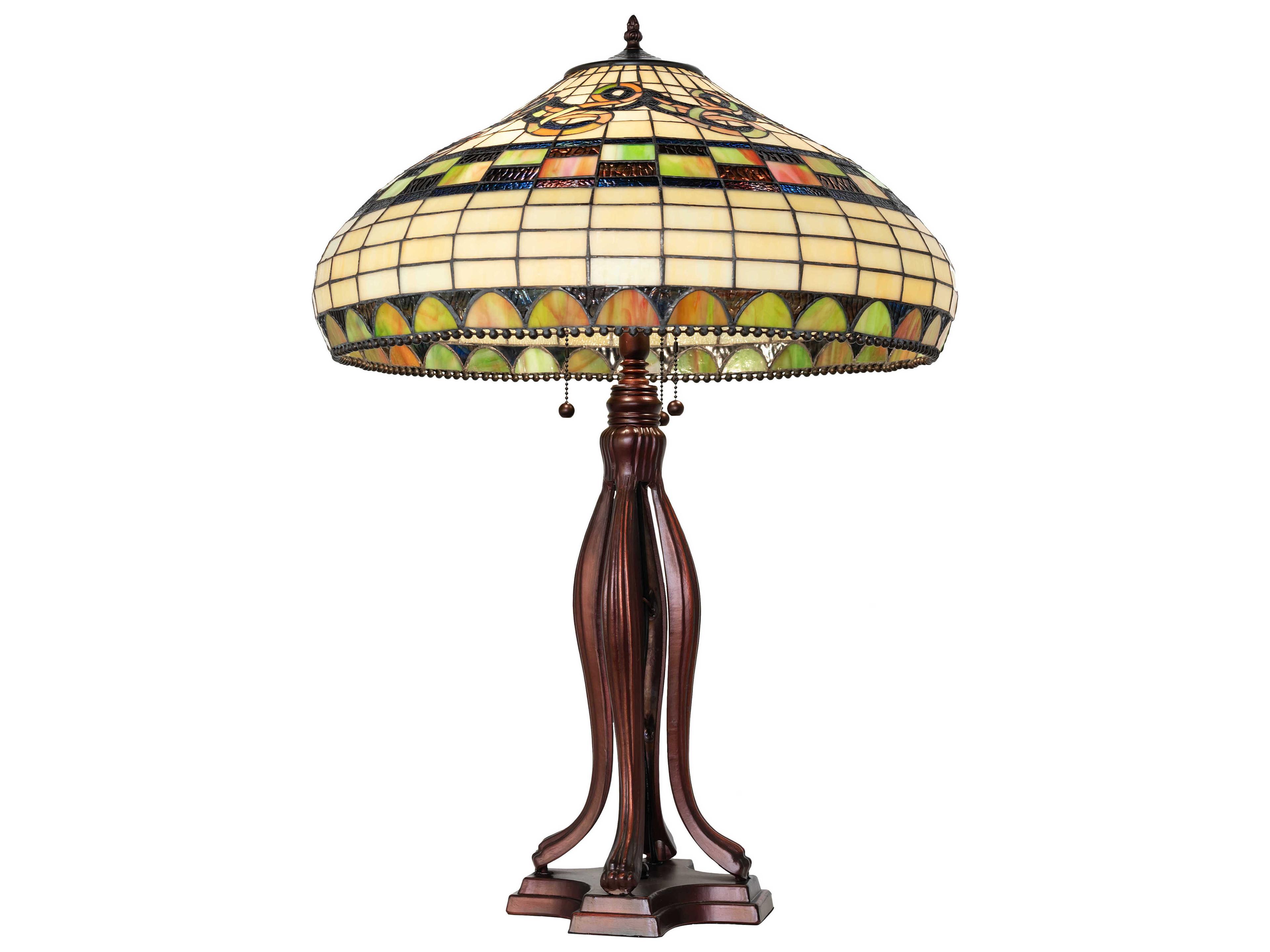 Meyda Tiffany Edwardian Mahogany Bronze Buffet Lamp