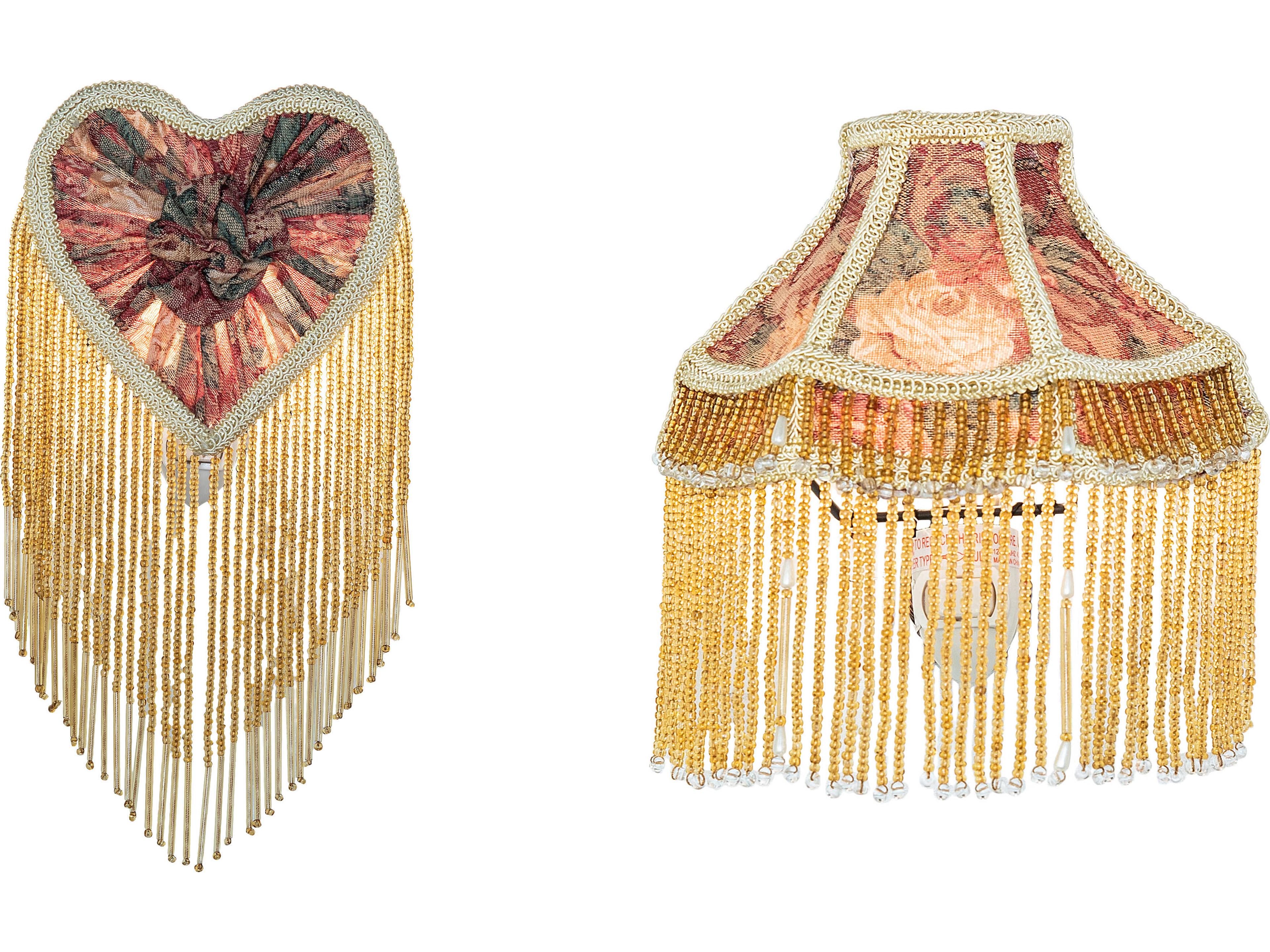 Meyda Fabric Fringed Night Light Set of 2