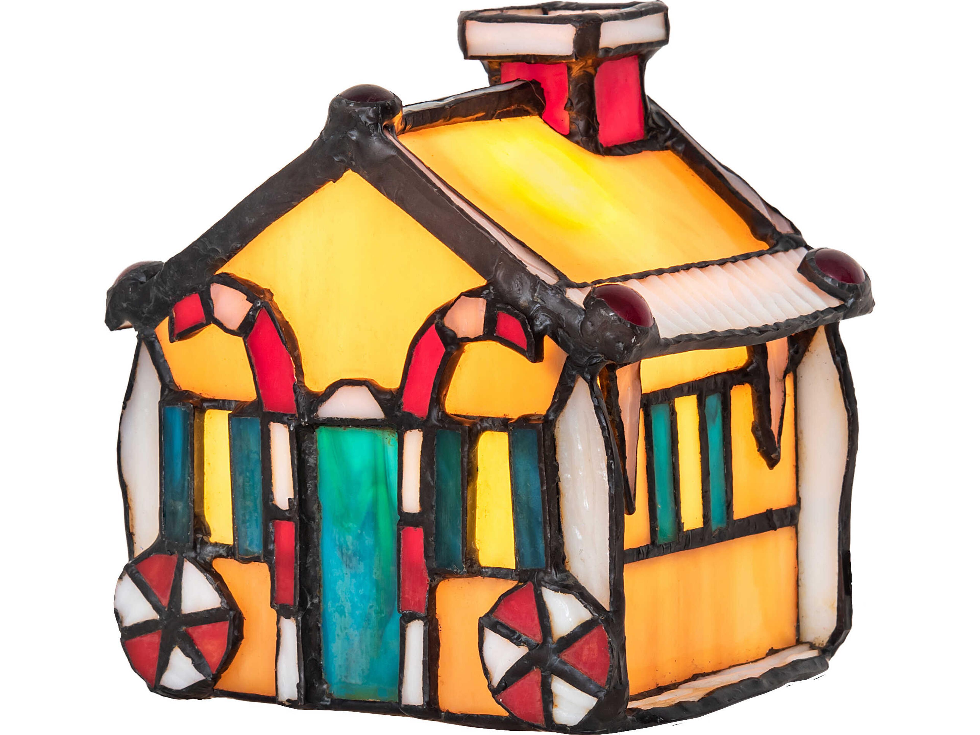 Meyda Gingerbread House Brass Table Lamp