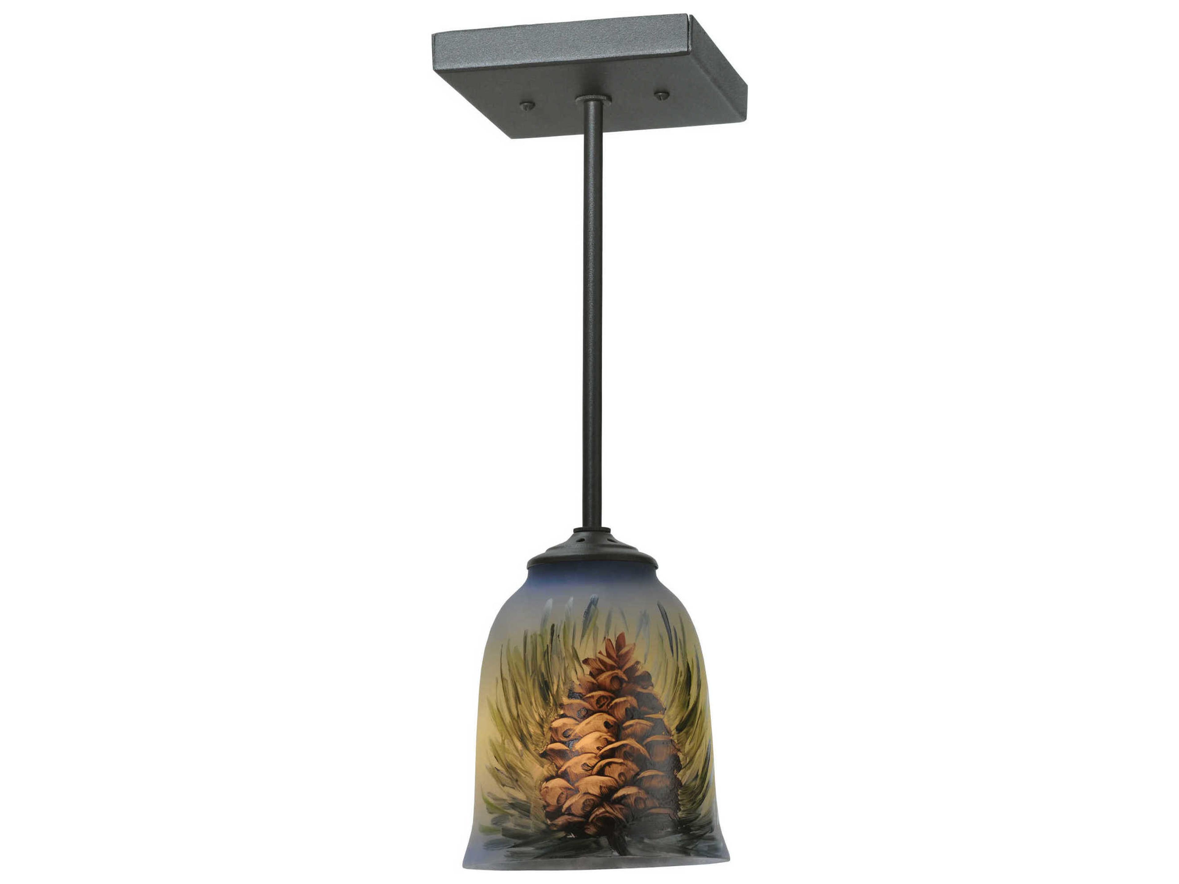 Meyda Pinecone 1-Light Steel Traditional Mini Pendant