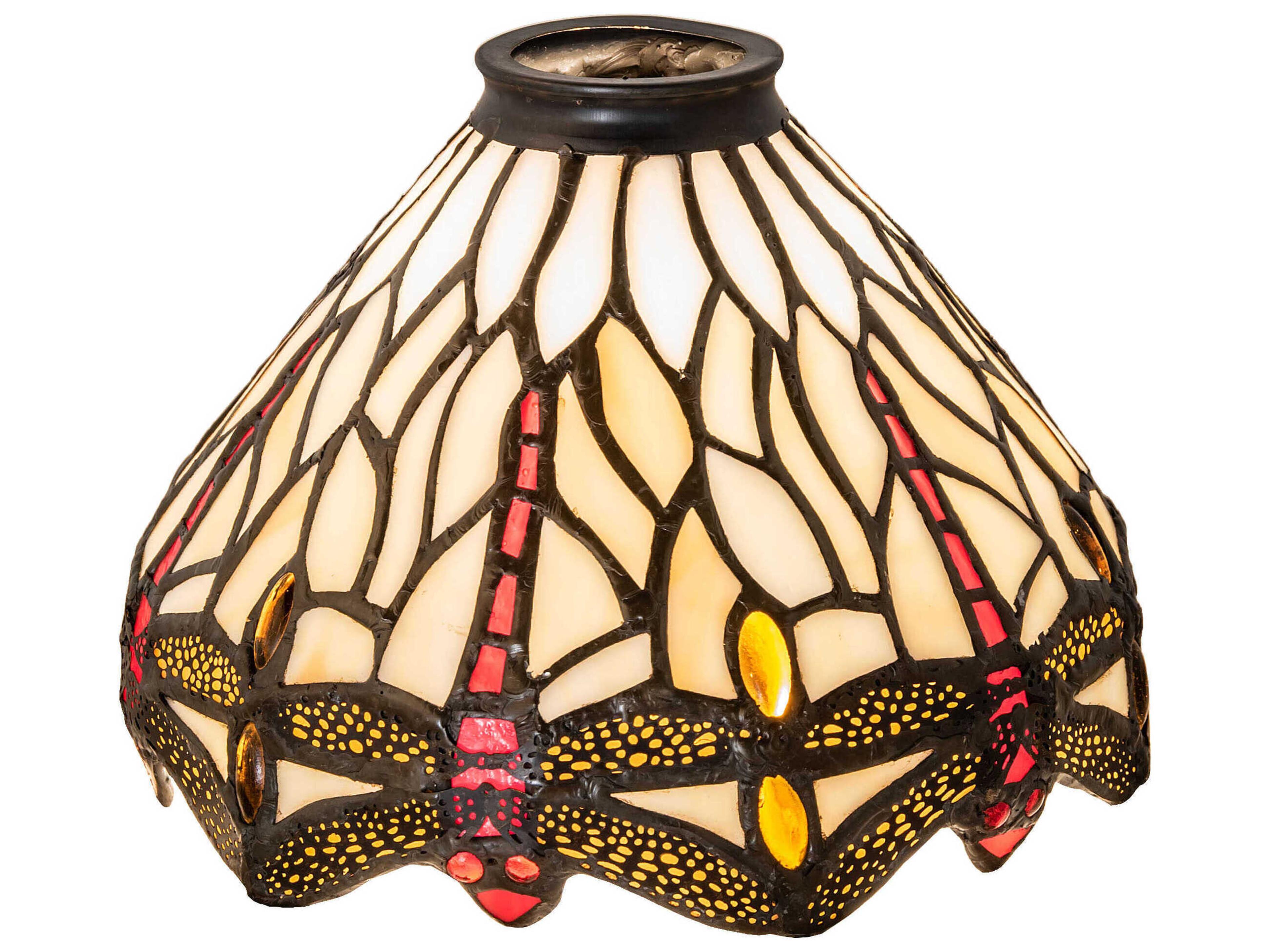 Meyda Ruby / Sunflower / Beige 7" Hanginghead Dragonfly Shade