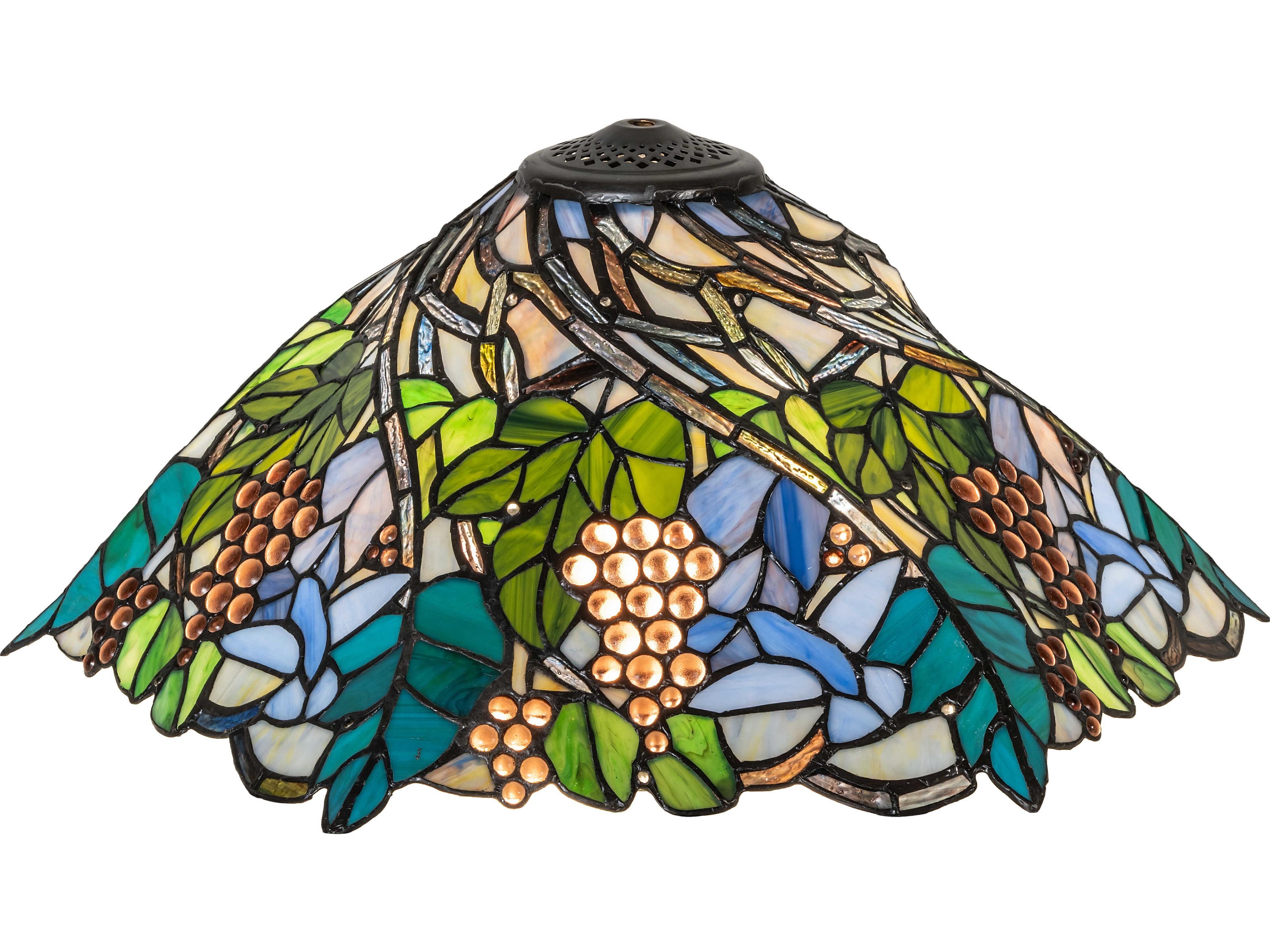 Meyda Spiral Grape Stained Glass