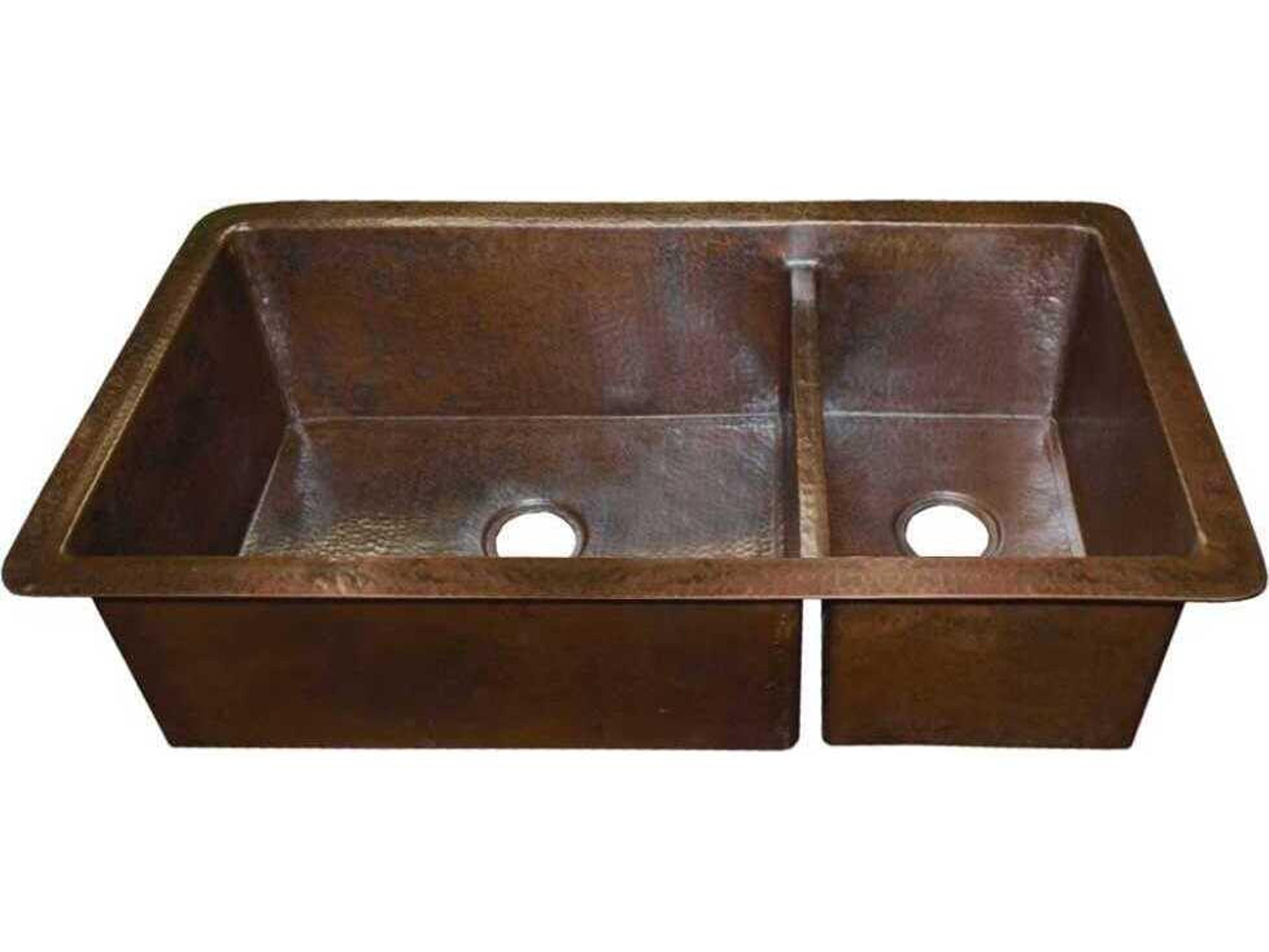 Native Trails Cocina Antique Copper Duet Pro Kitchen Sink