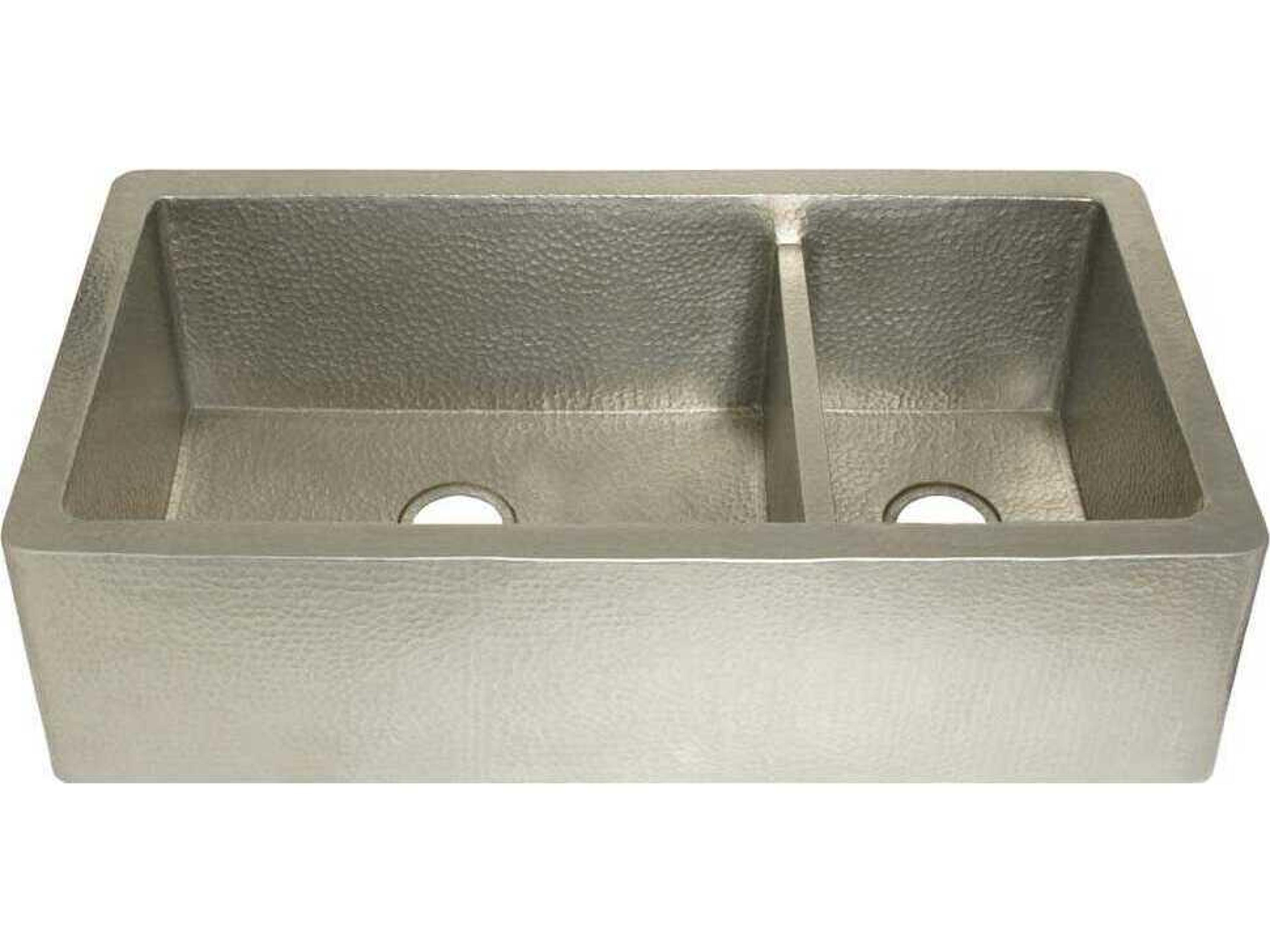 Native Trails Farmhouse Brushed Nickel Duet Pro Kitchen Sink