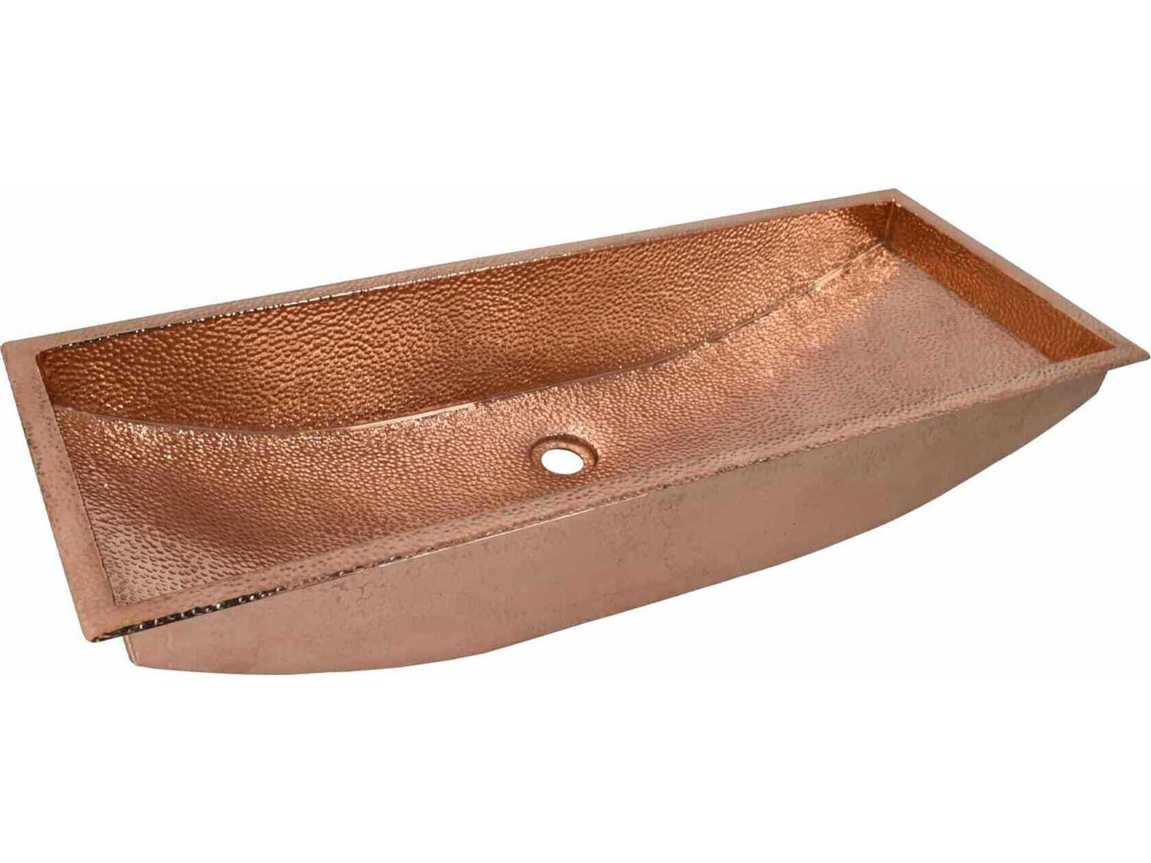 Native Trails Trough Polished Copper Bathroom Sink