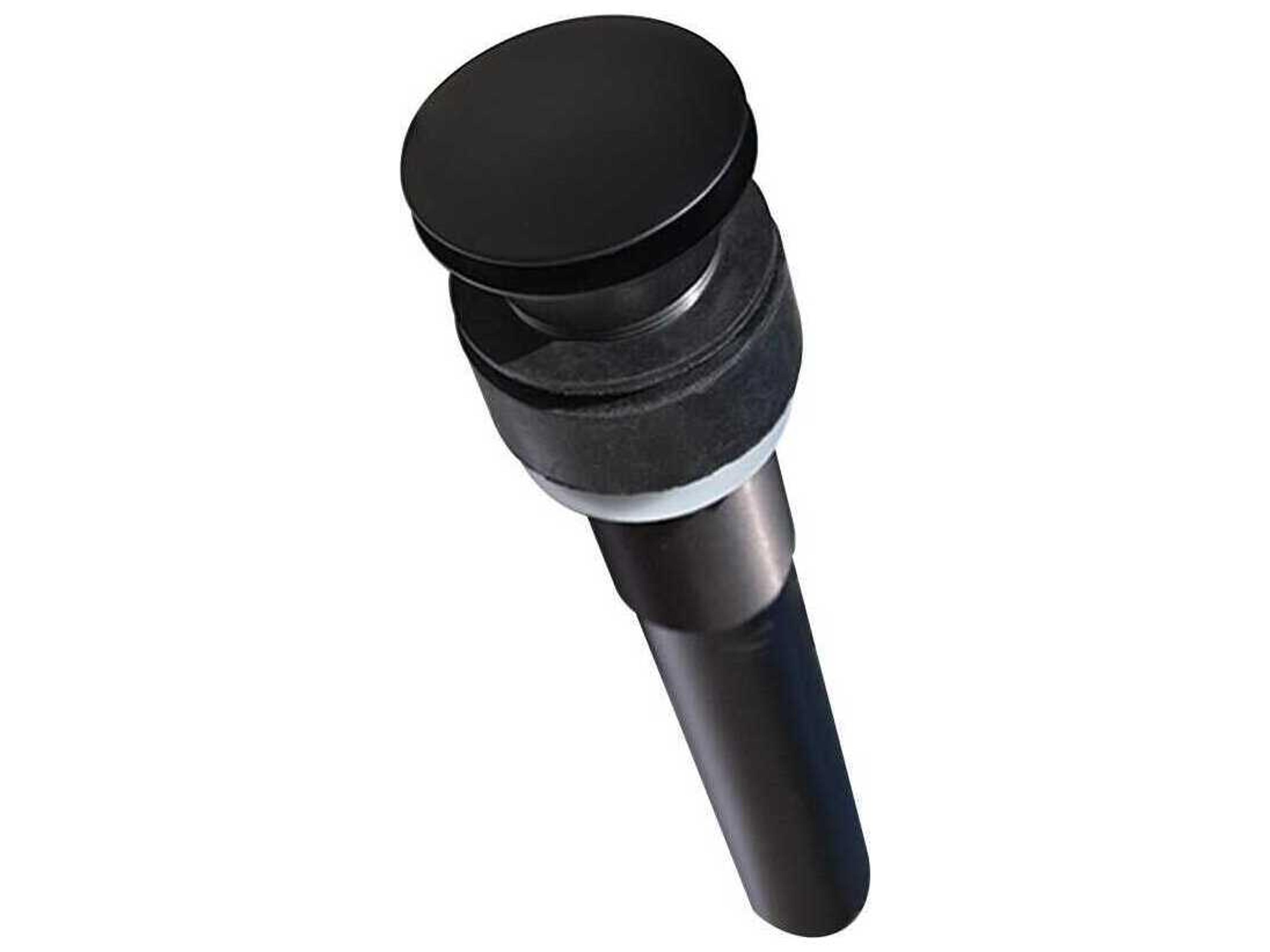 Native Trails Matte Black 1.5" Push to Seal Dome Drain