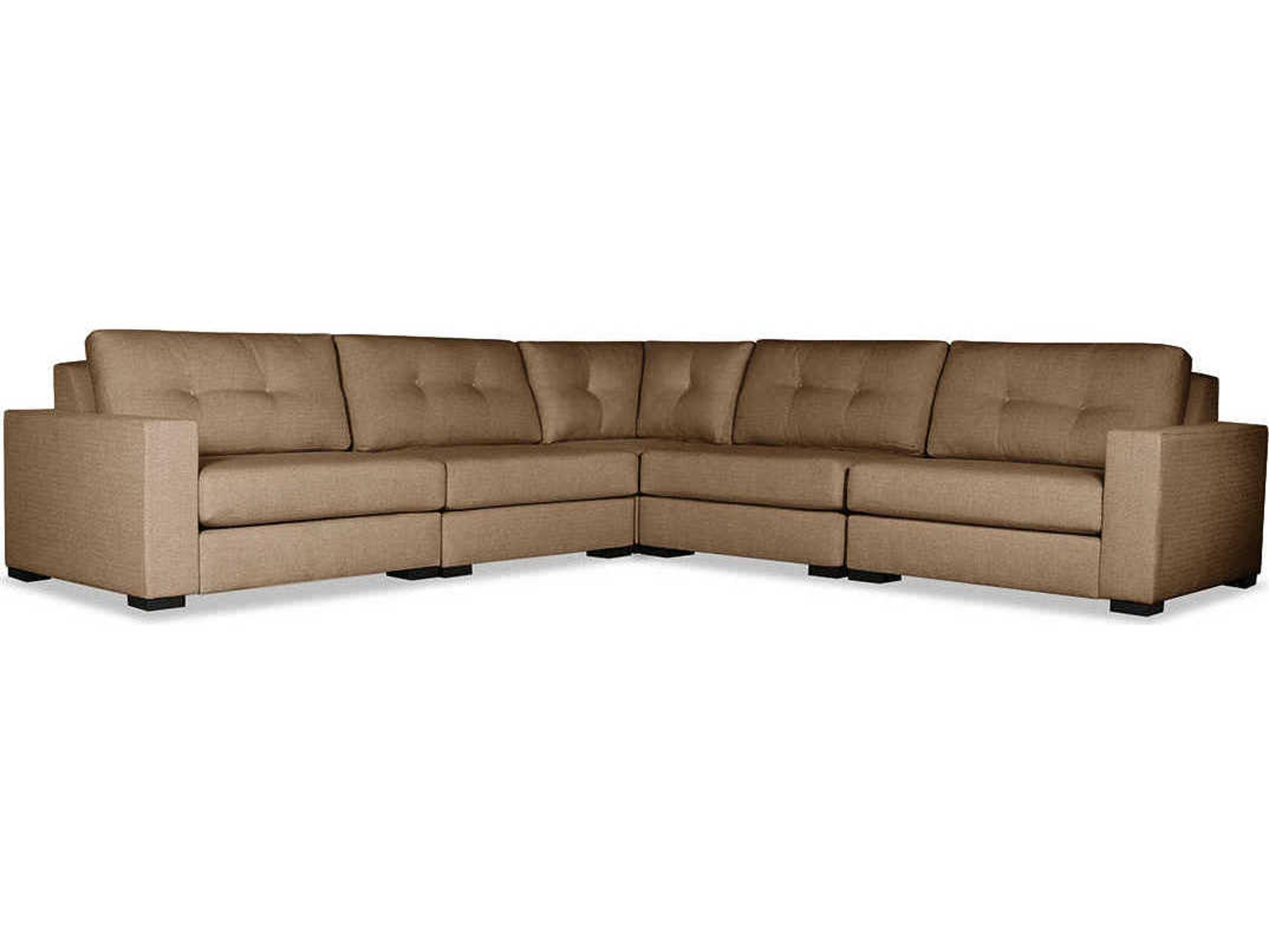 Veranda Buttoned 5 - Pieces Upholstered Sectional Sofa