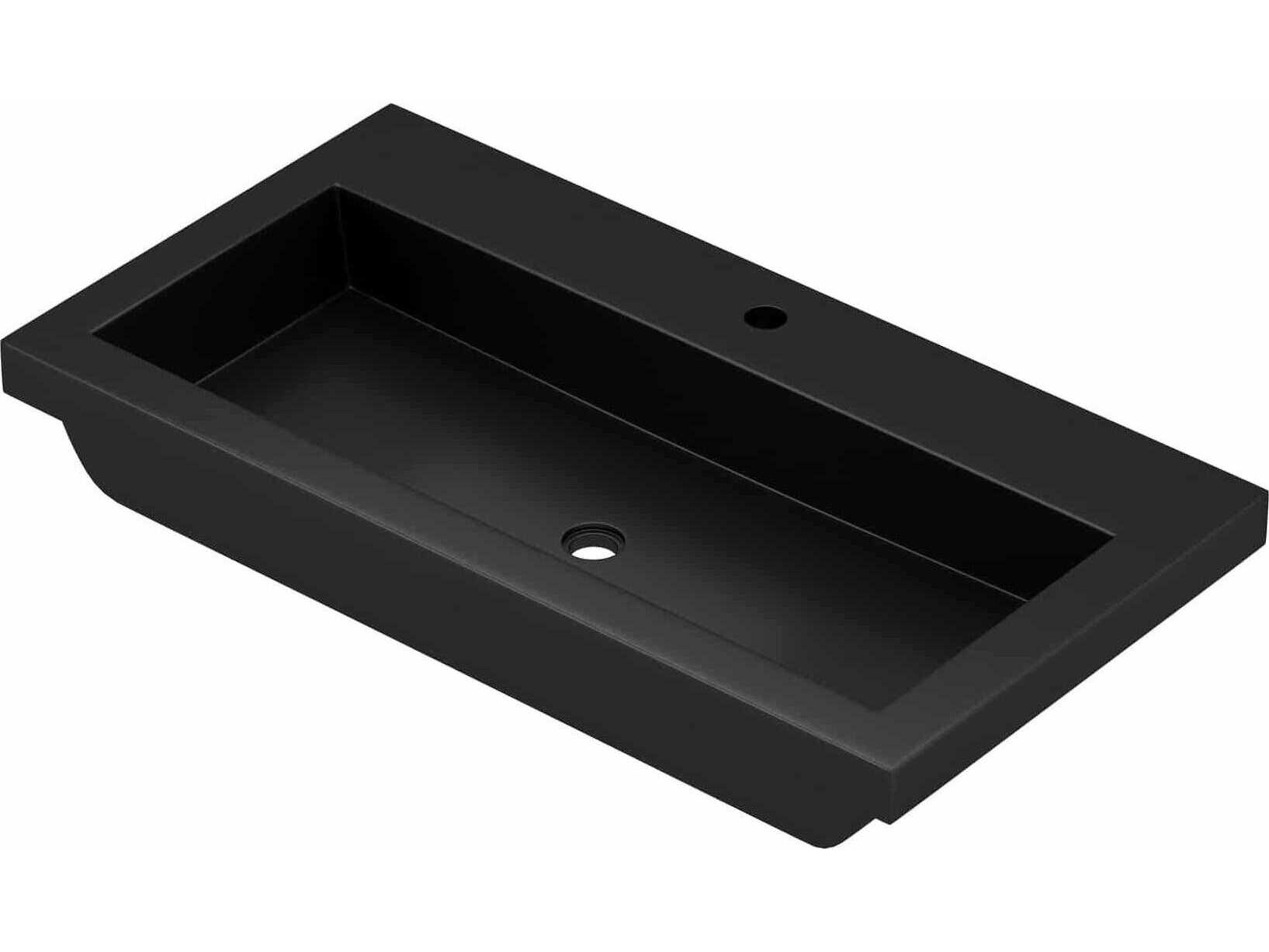 Trough Charcoal Bathroom Sink