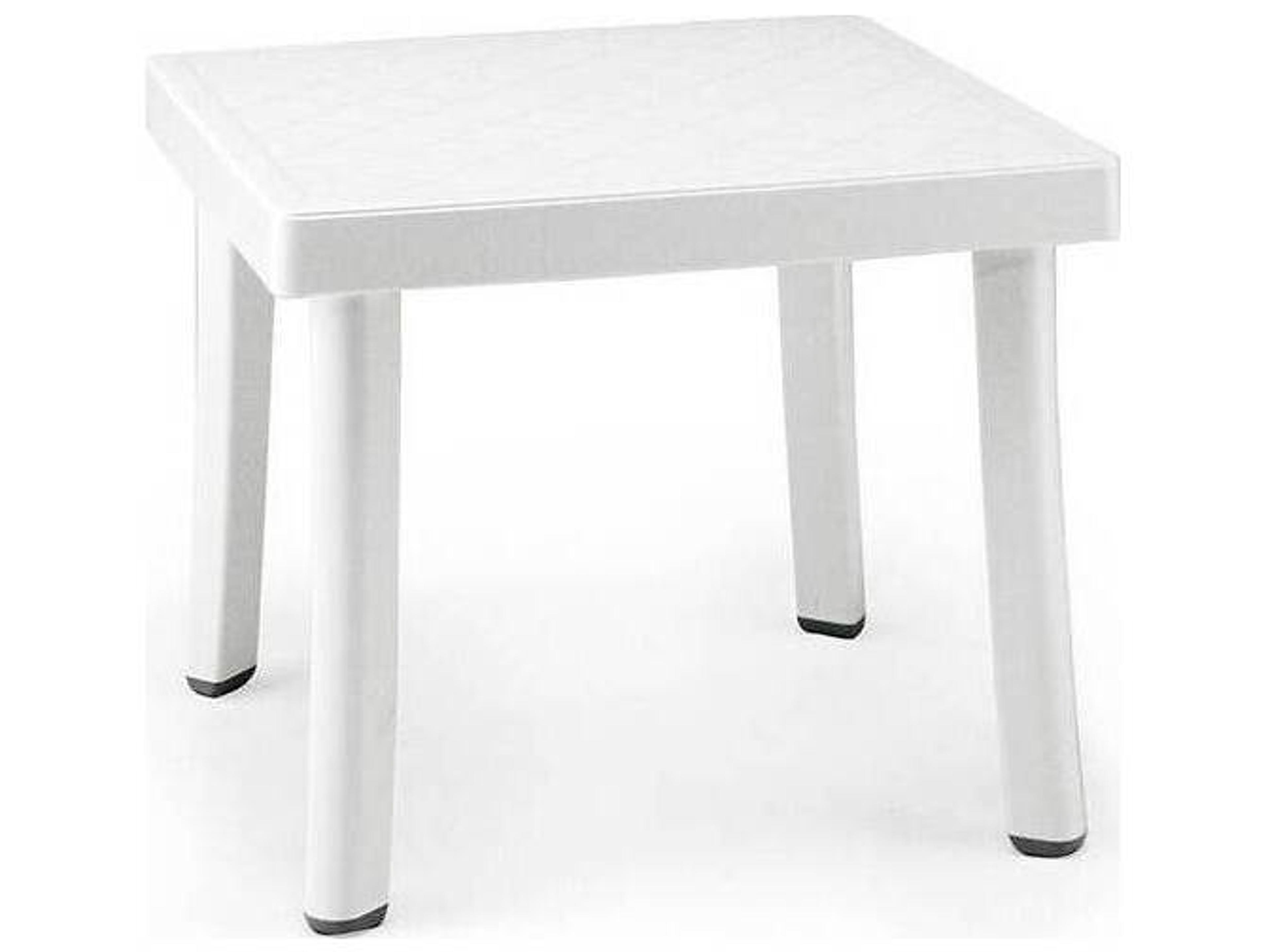 Nardi Rodi Resin Bianco Square Outdoor Side Table