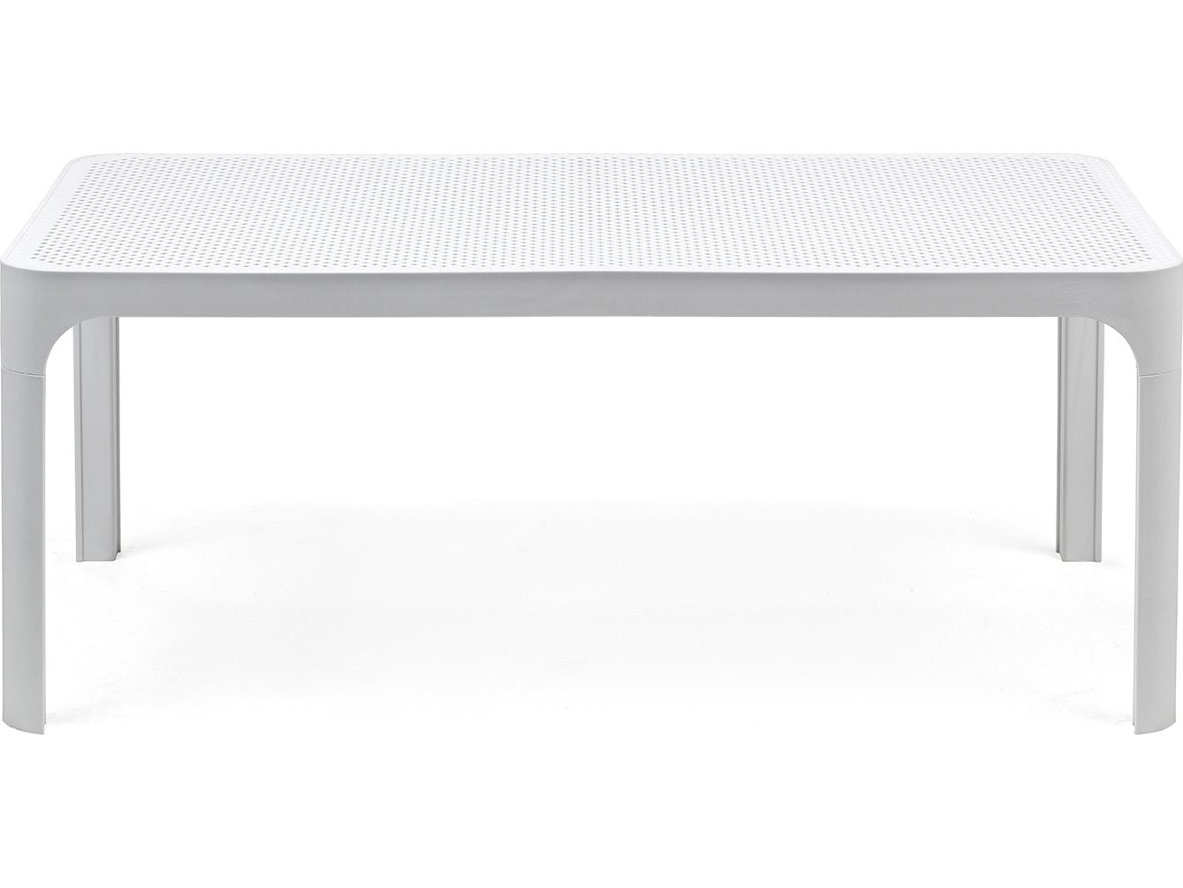 Nardi NET Resin Bianco Rectangular Outdoor Patio Coffee Table