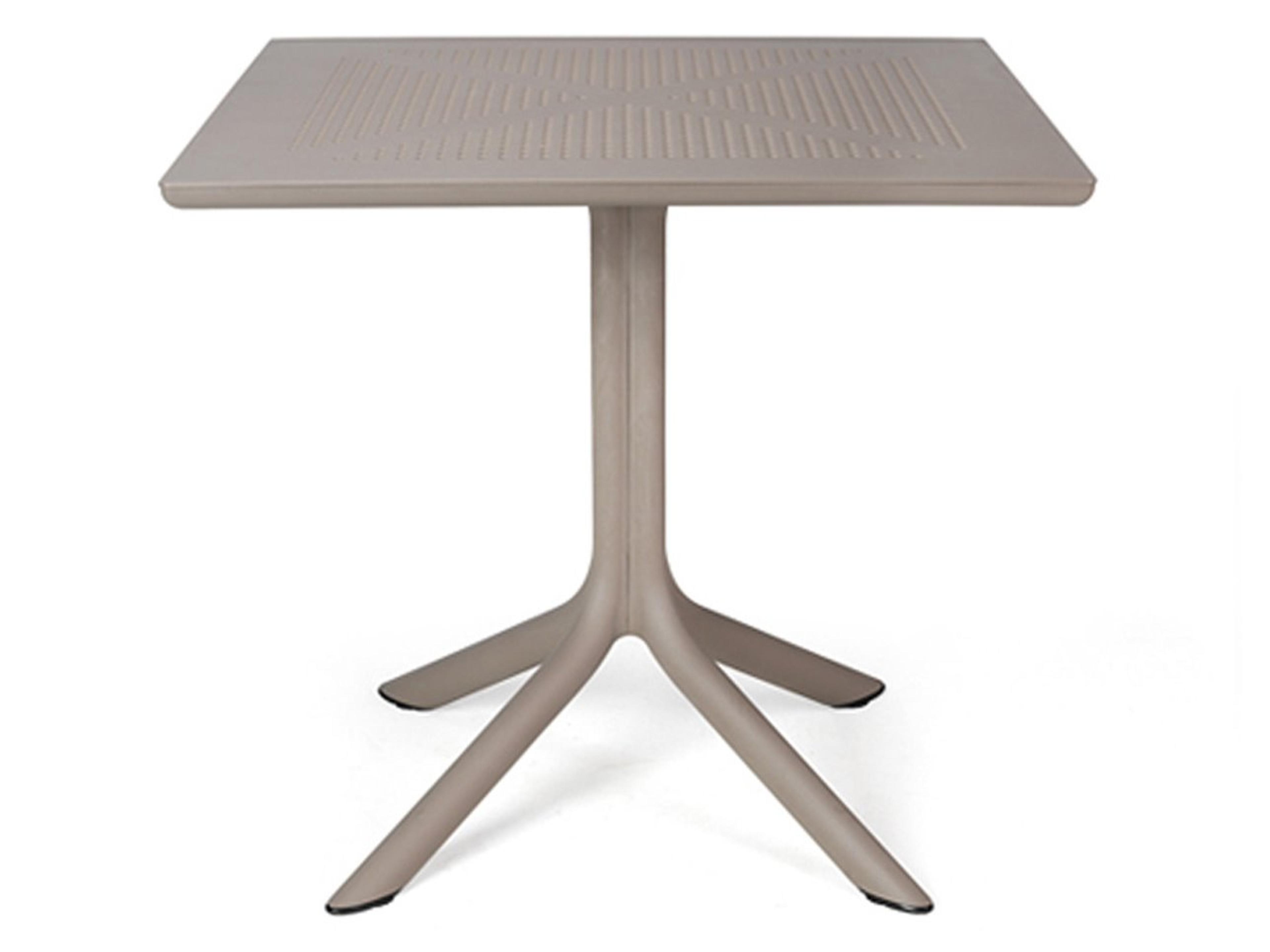 Nardi Clip Resin Tortora Square Outdoor Patio Dining Table