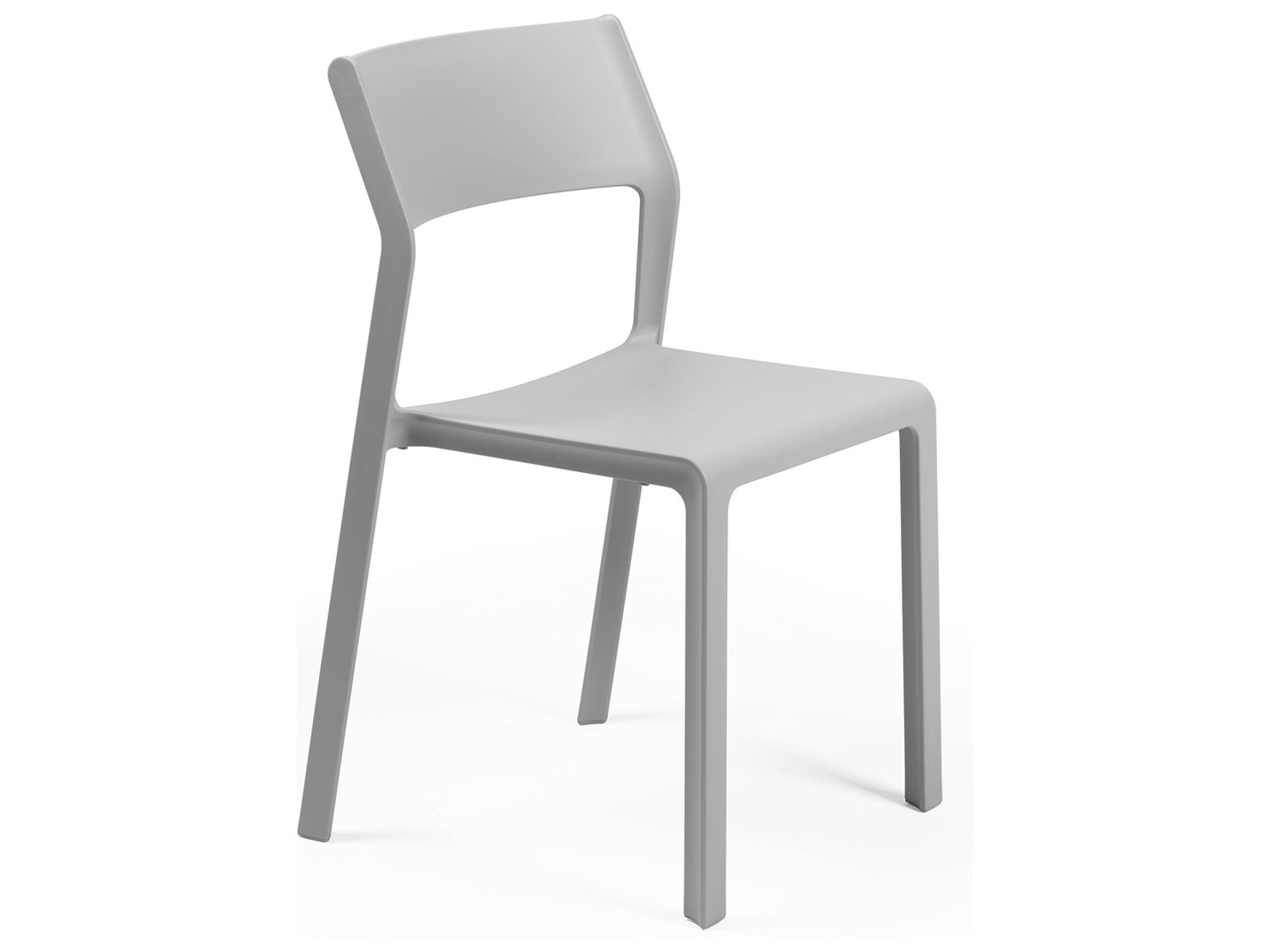 Nardi Trill Resin Grigio Stackable Bistro Side Chair