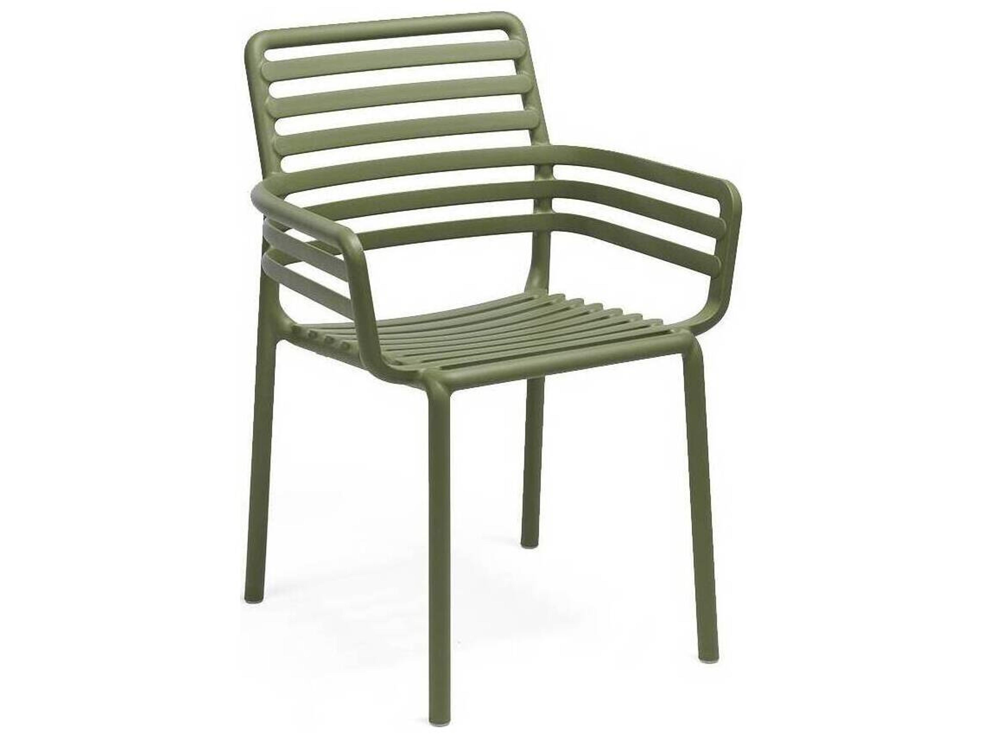 Nardi Doga Resin Agave Stackable Outdoor Patio Dining Arm Chair