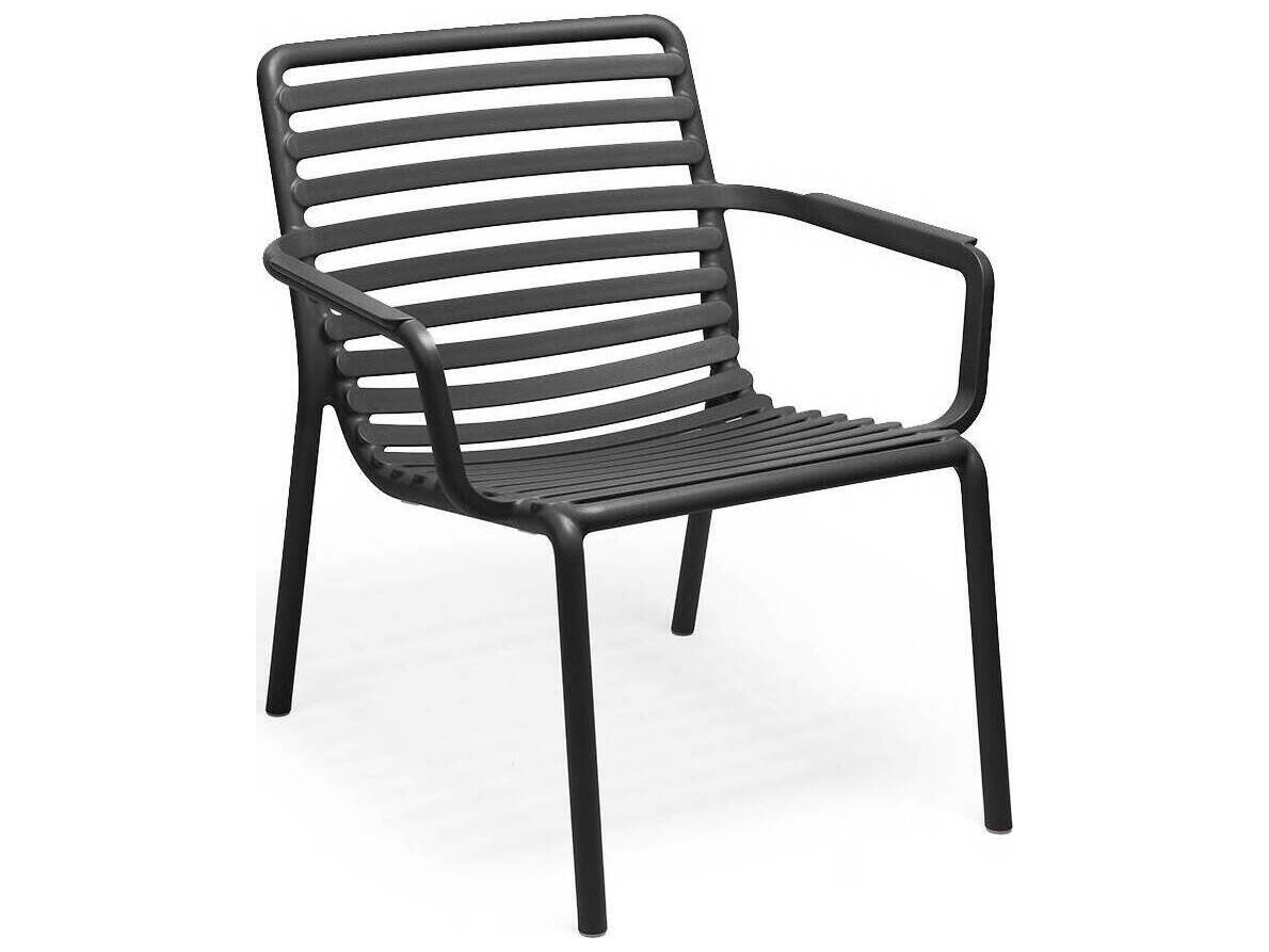Nardi Doga Resin Stackable Antracite Relax Patio Lounge Chair
