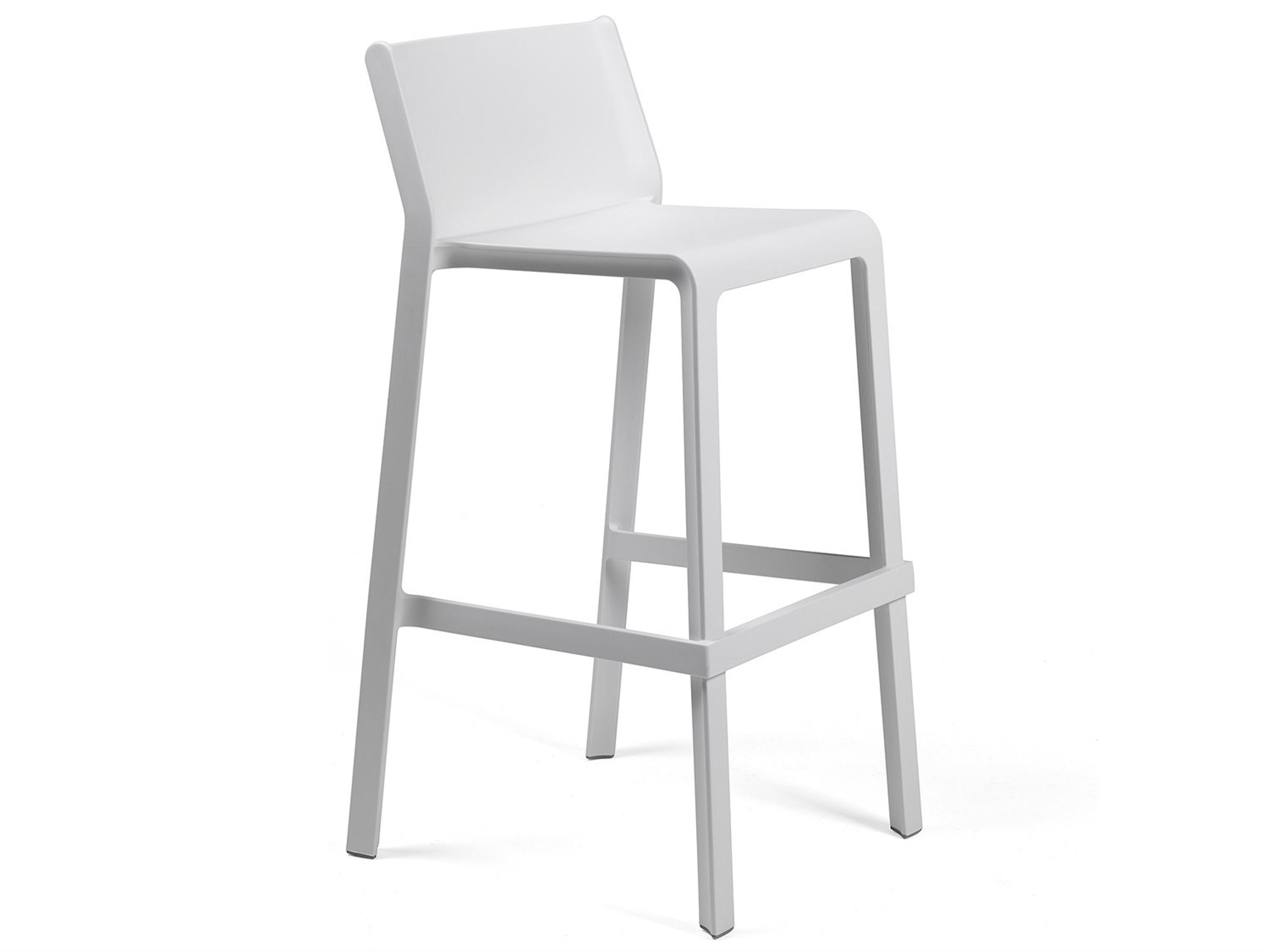 Nardi Trill Resin Bianco Stackable Outdoor Patio Bar Stool