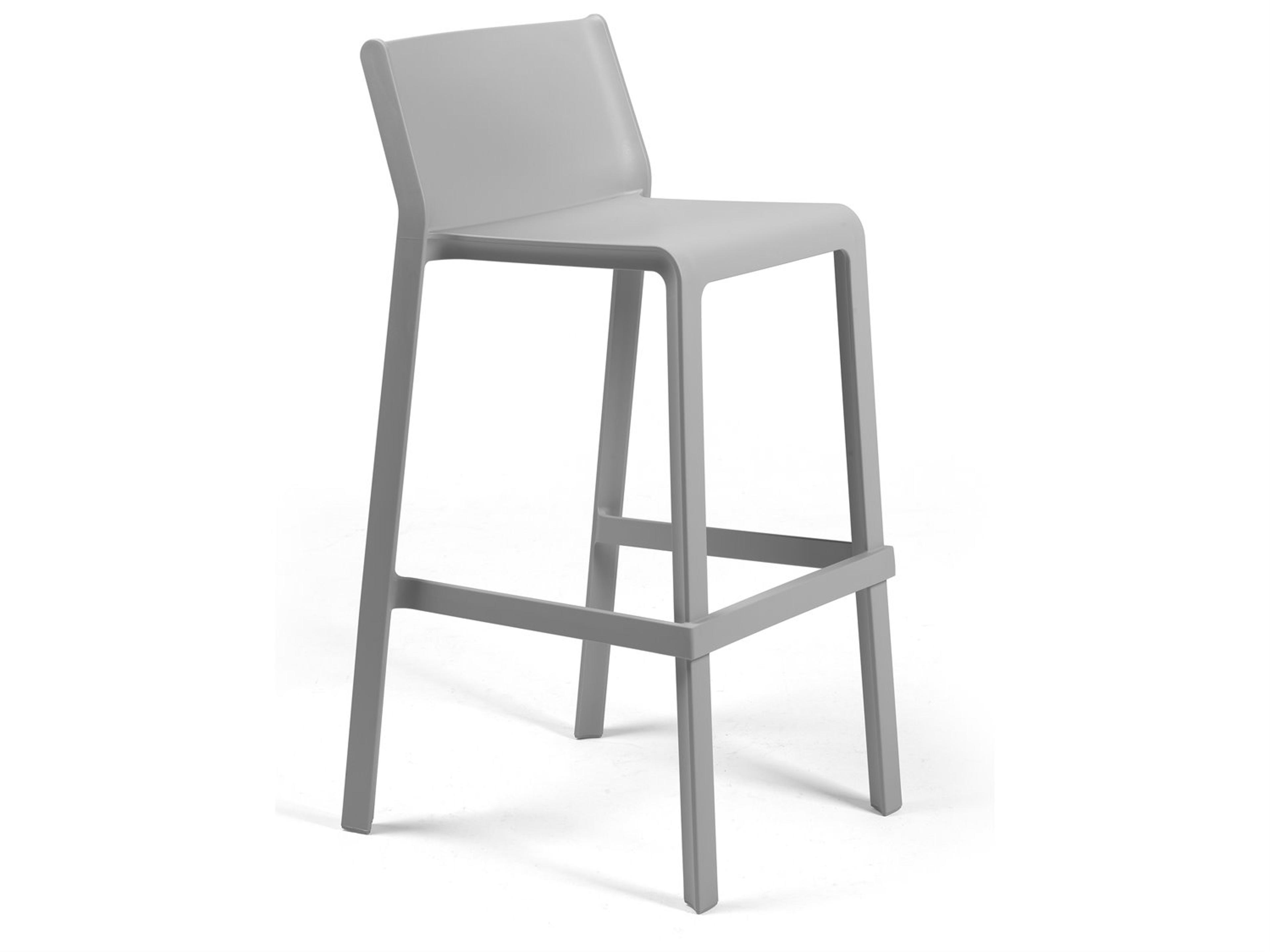 Nardi Trill Resin Grigio Stackable Outdoor Bar Stool