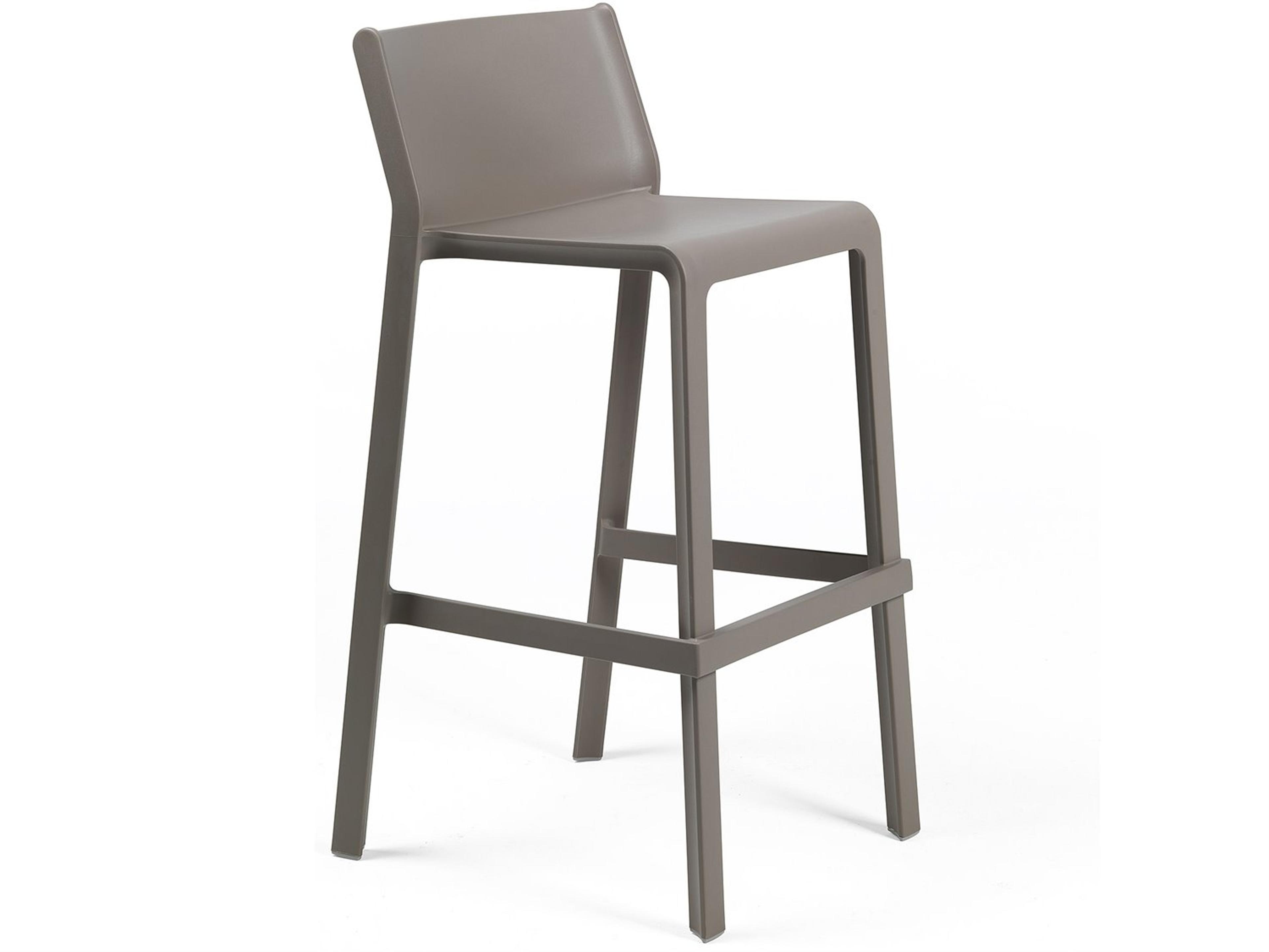 Nardi Trill Resin Tortora Stackable Outdoor Patio Bar Stool