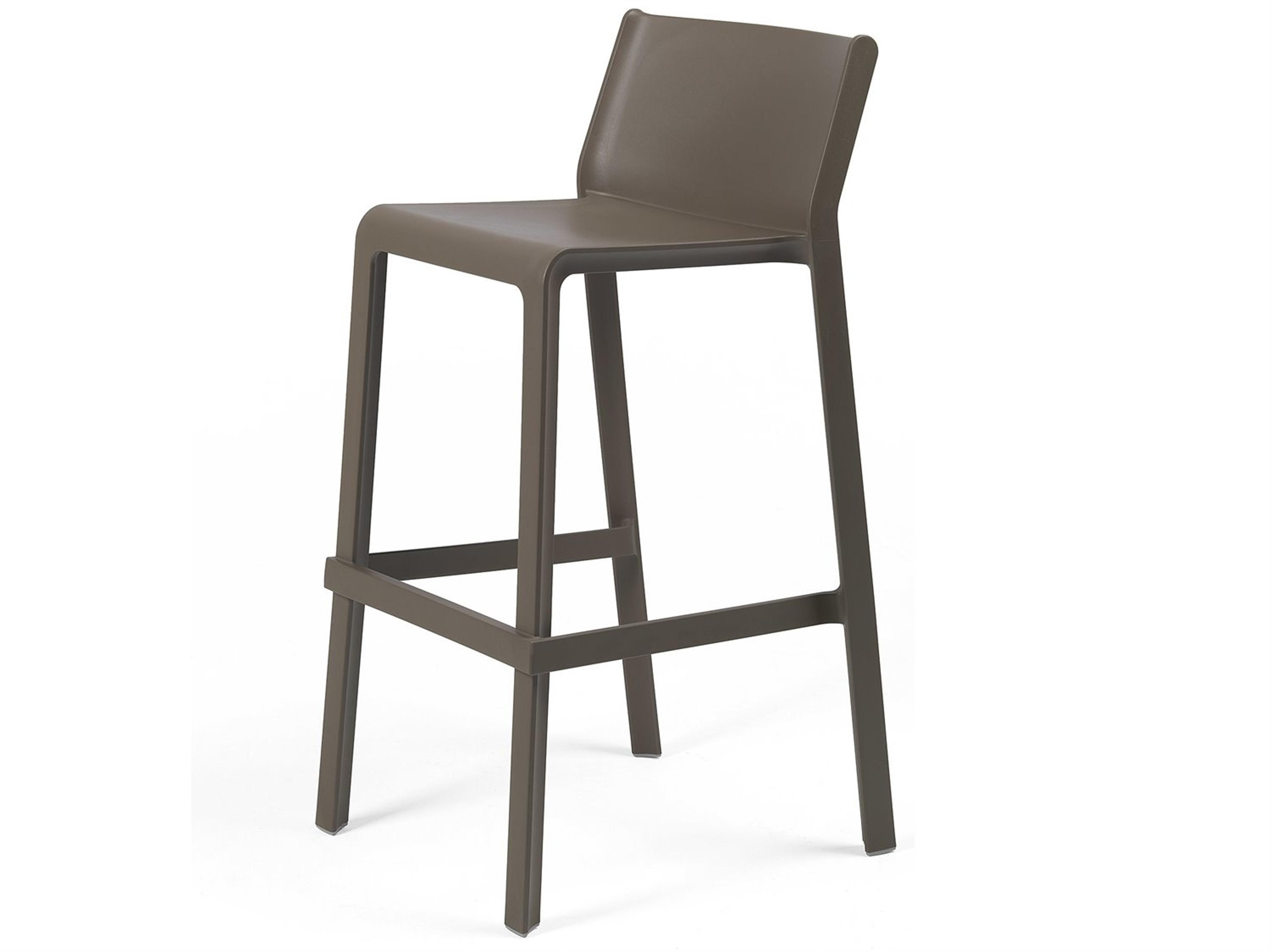 Nardi Trill Resin Tobacco Stackable Outdoor Patio Bar Stool