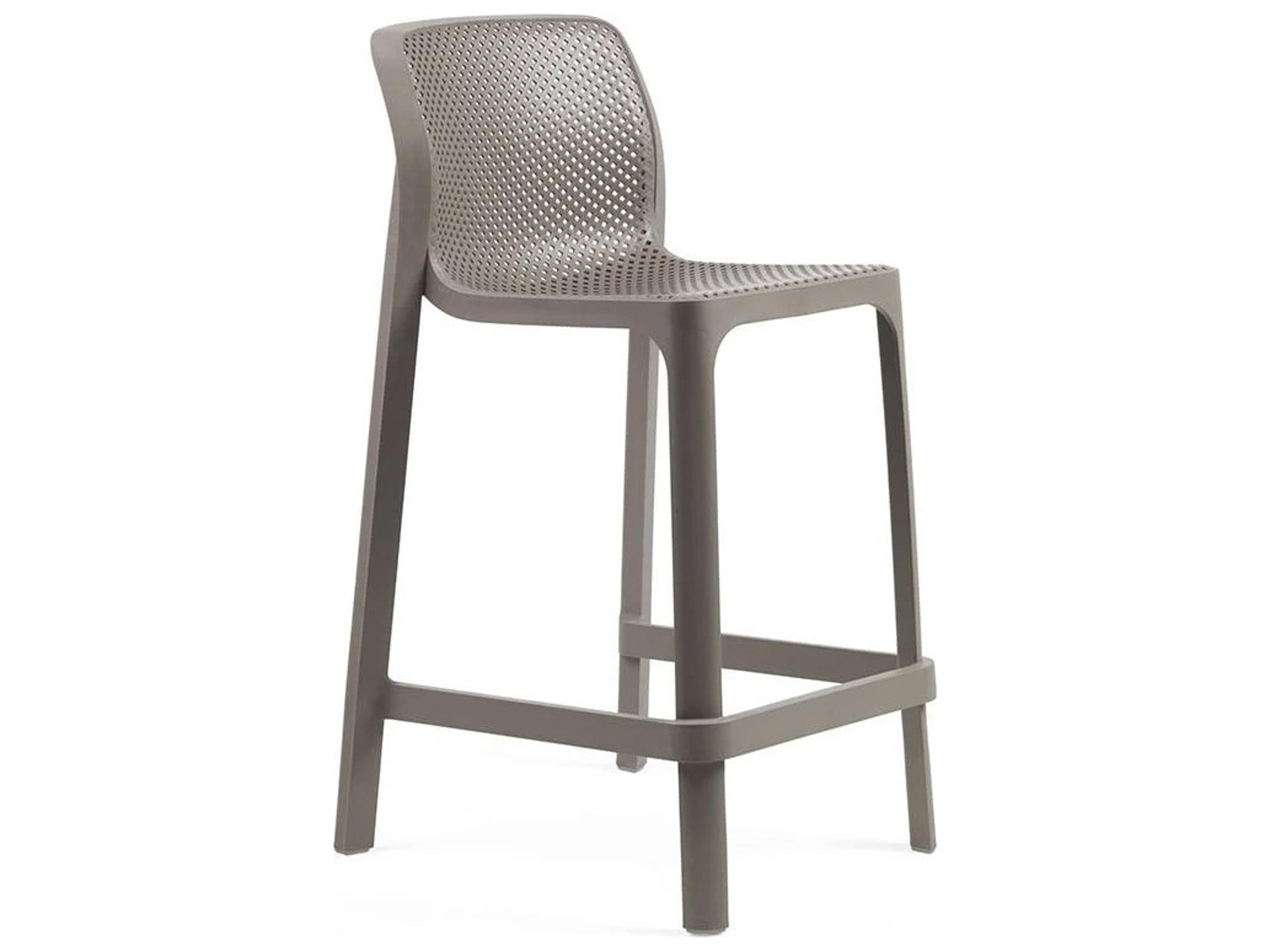 Nardi NET Resin Tortora Stackable Outdoor Bar Stool Mini