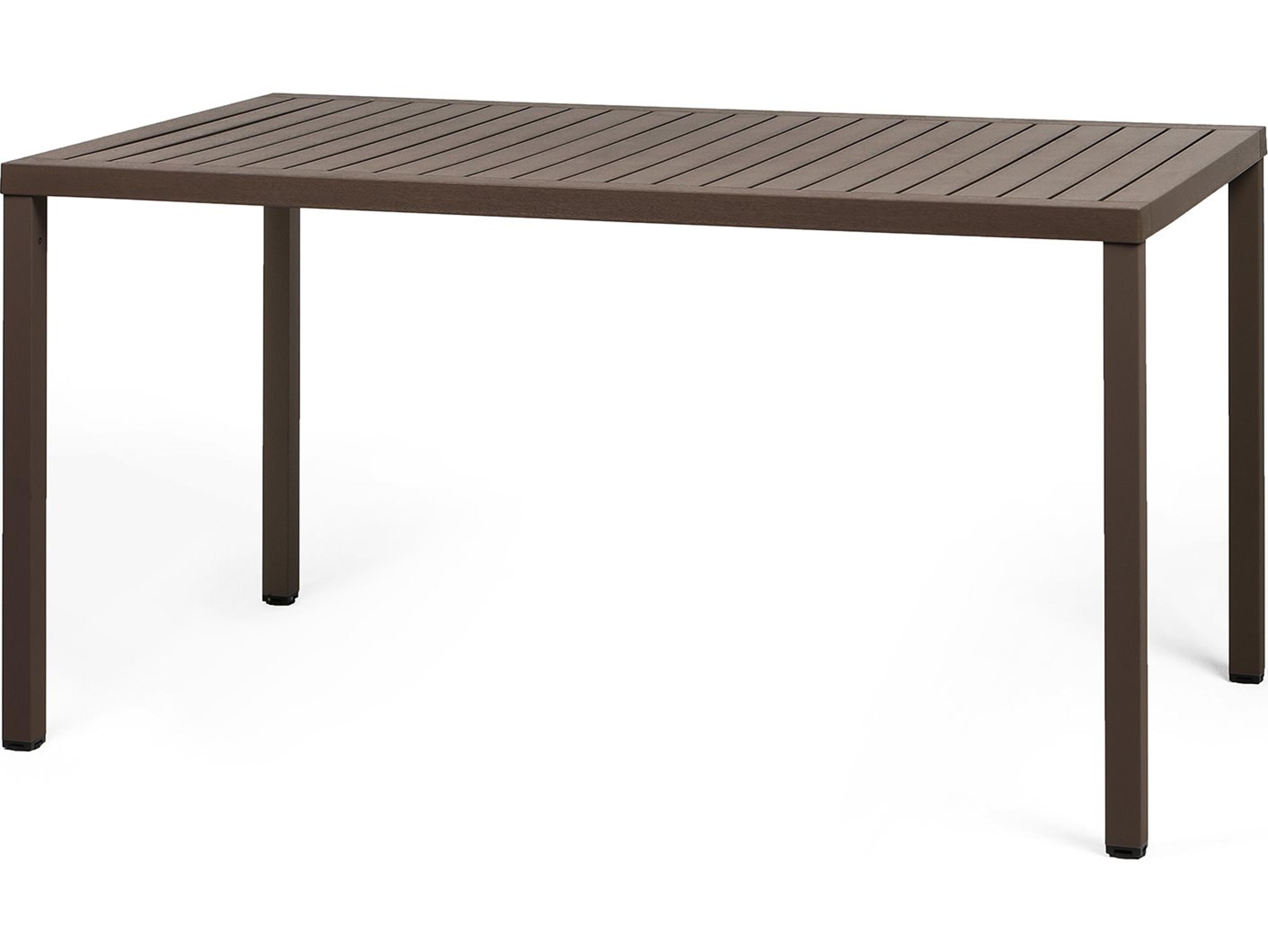 Nardi Cube Aluminum Caffe Rectangular DurelTop Outdoor Patio Dining Table