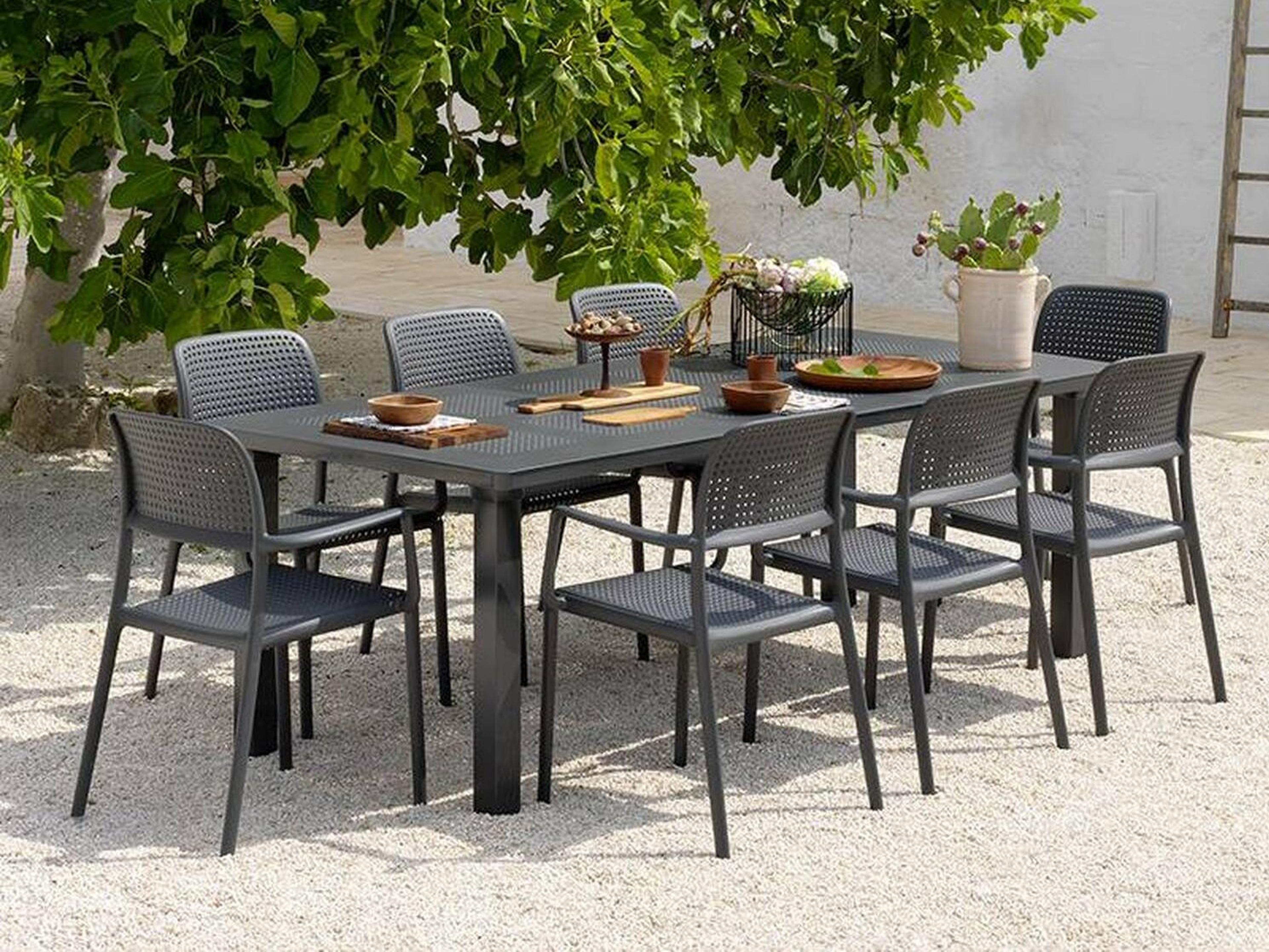 Nardi Bora Resin Antracite Outdoor Patio Dining Set