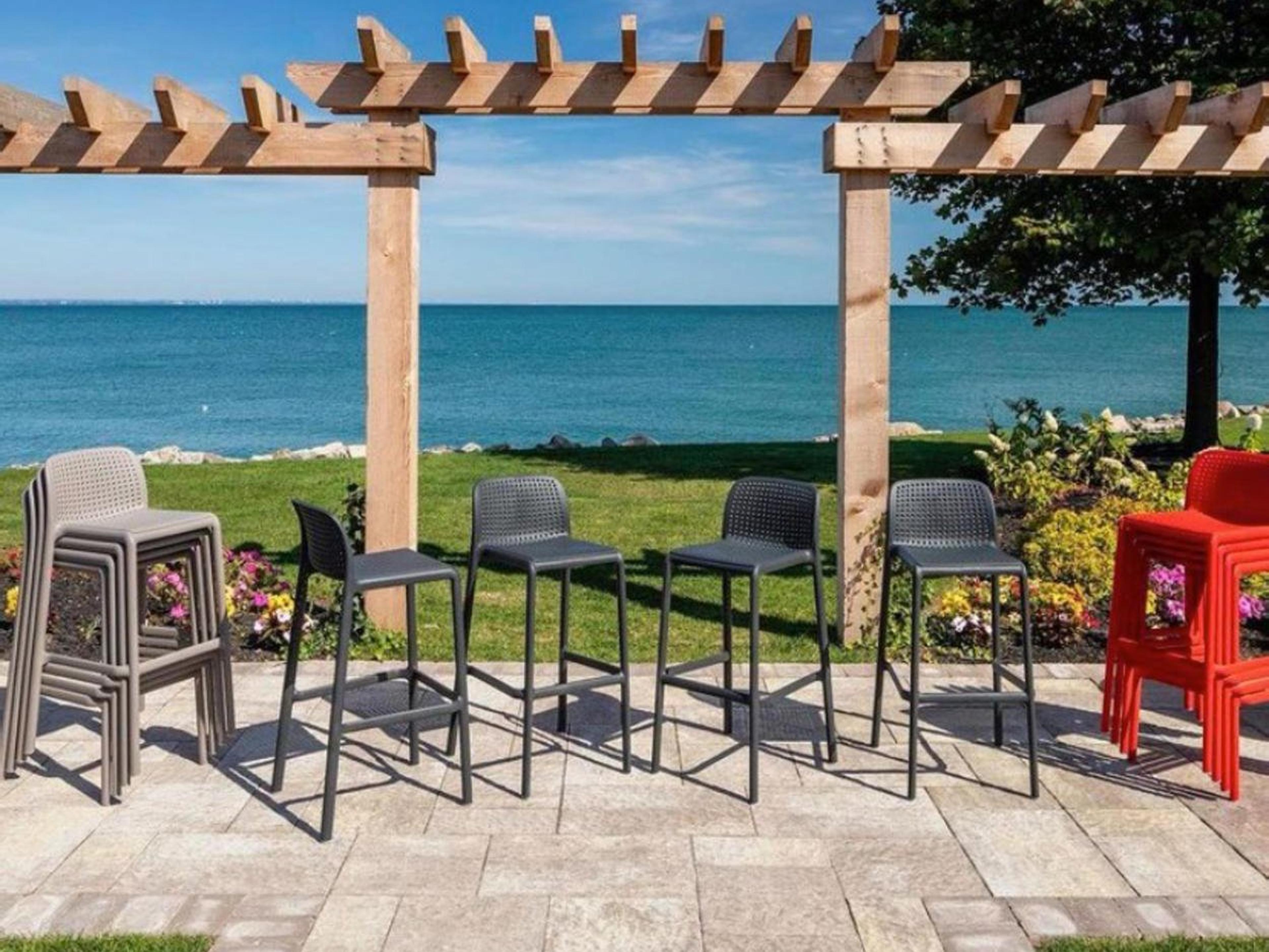 Nardi Lido Resin Outdoor Patio Bar Stool Set