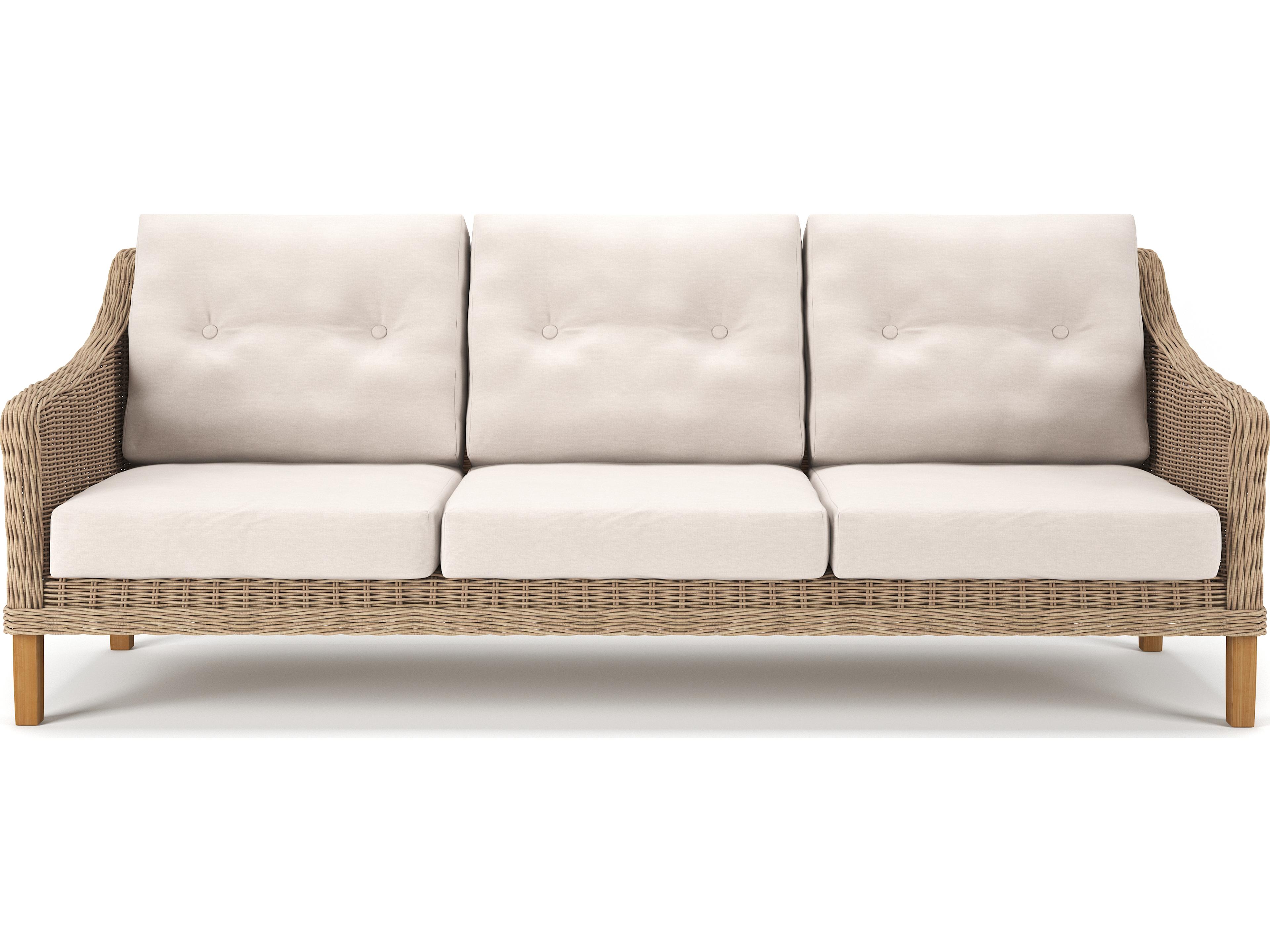 Forever Patio Carlisle Wicker Alabaster Sofa