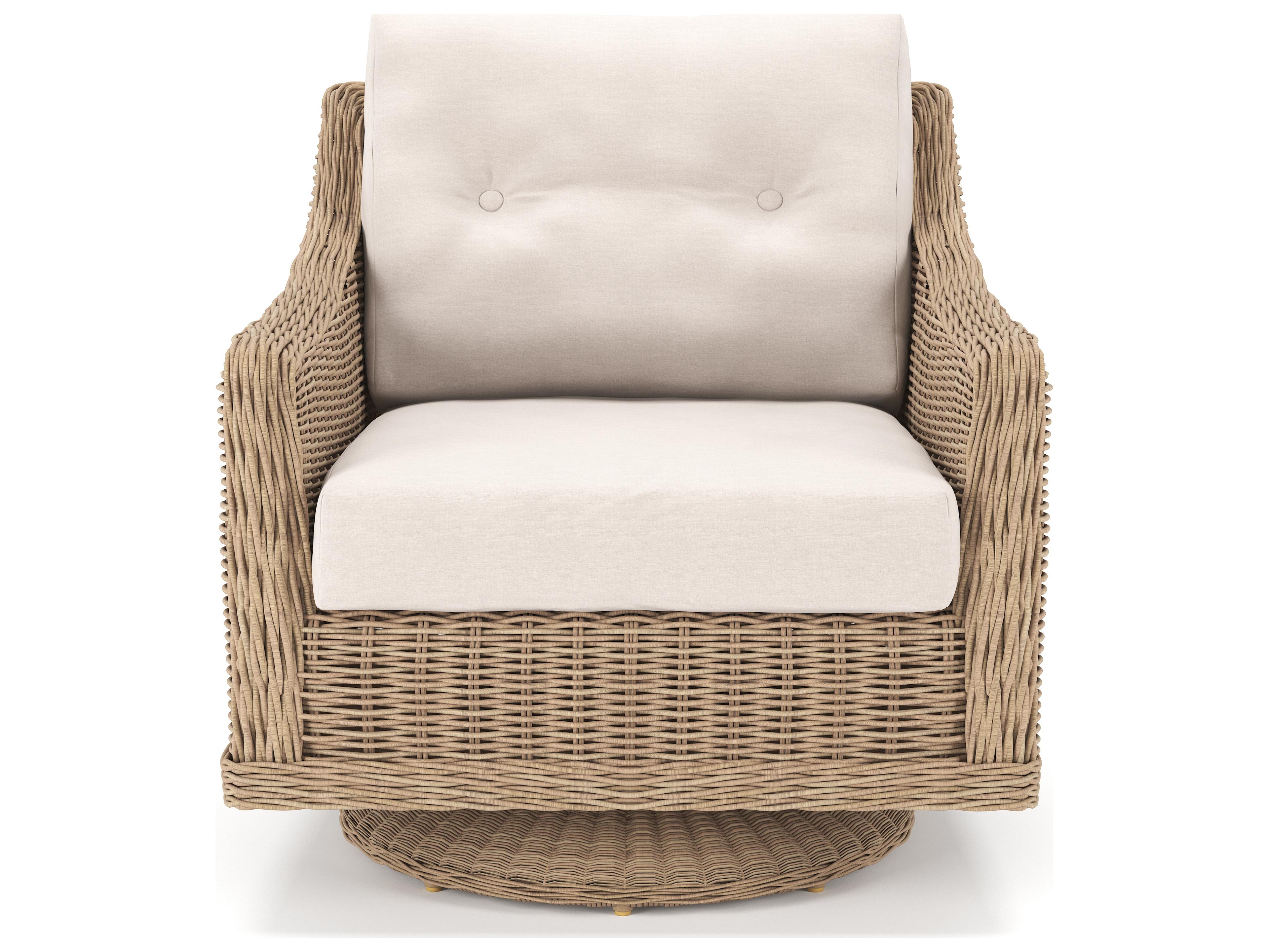 Forever Patio Carlisle Wicker Alabaster Swivel Rocker Lounge Chair