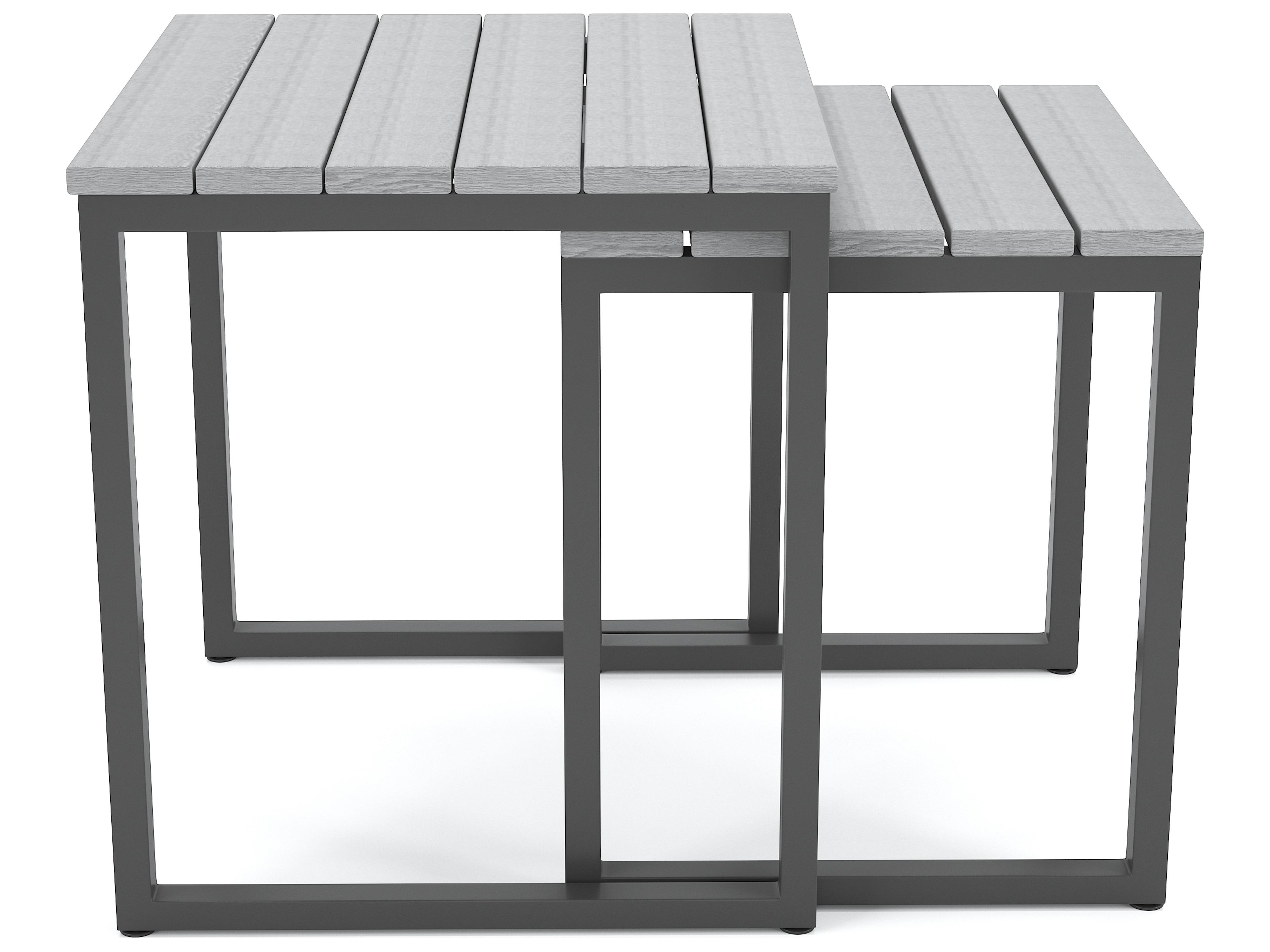 Forever Patio Hanover Slat Aluminum Brown Nesting Tables